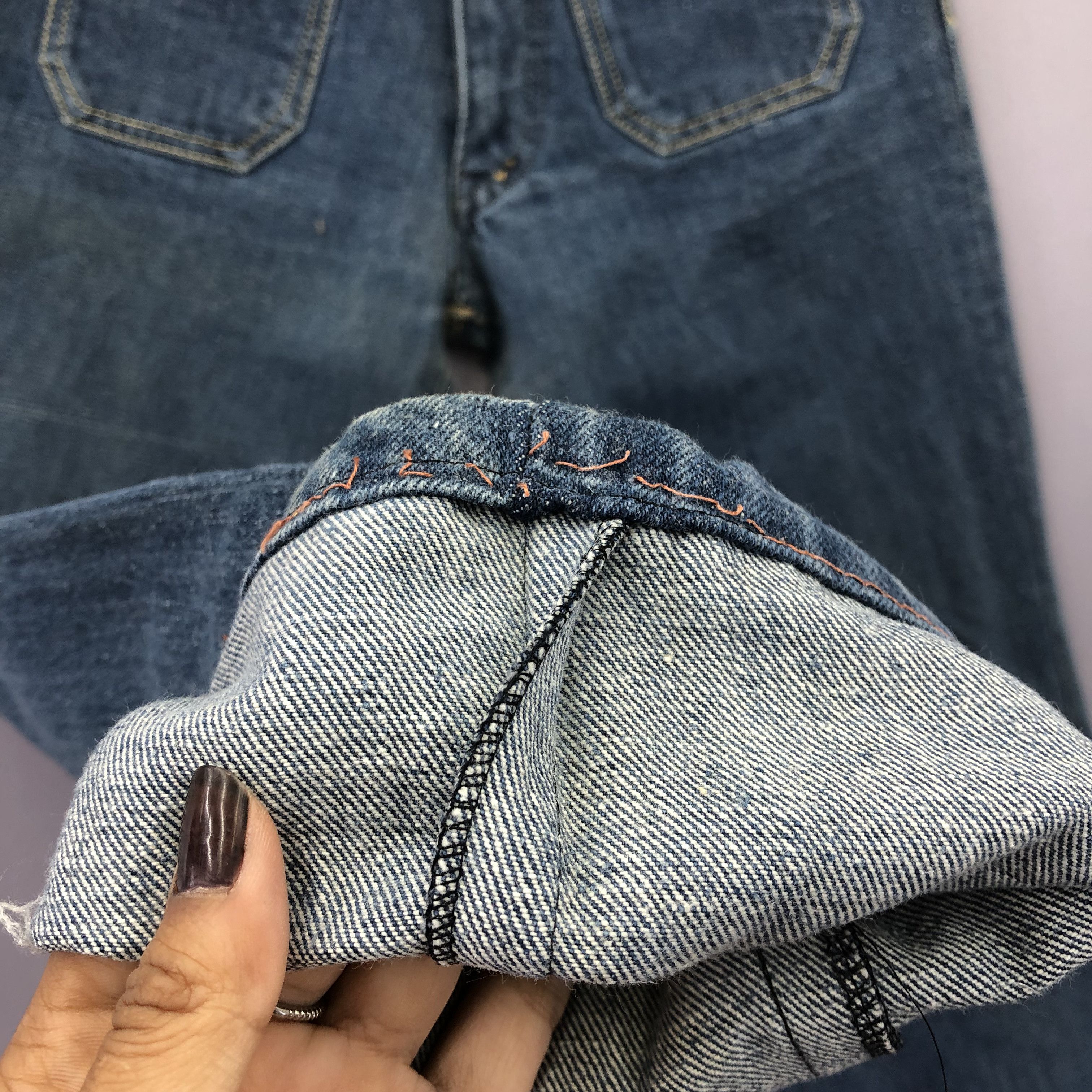 Other Vintage 70s Canton Bush Pants Blue Wash Japanese Jeans Denim Size 28" / US 6 / IT 42 - 7 Thumbnail