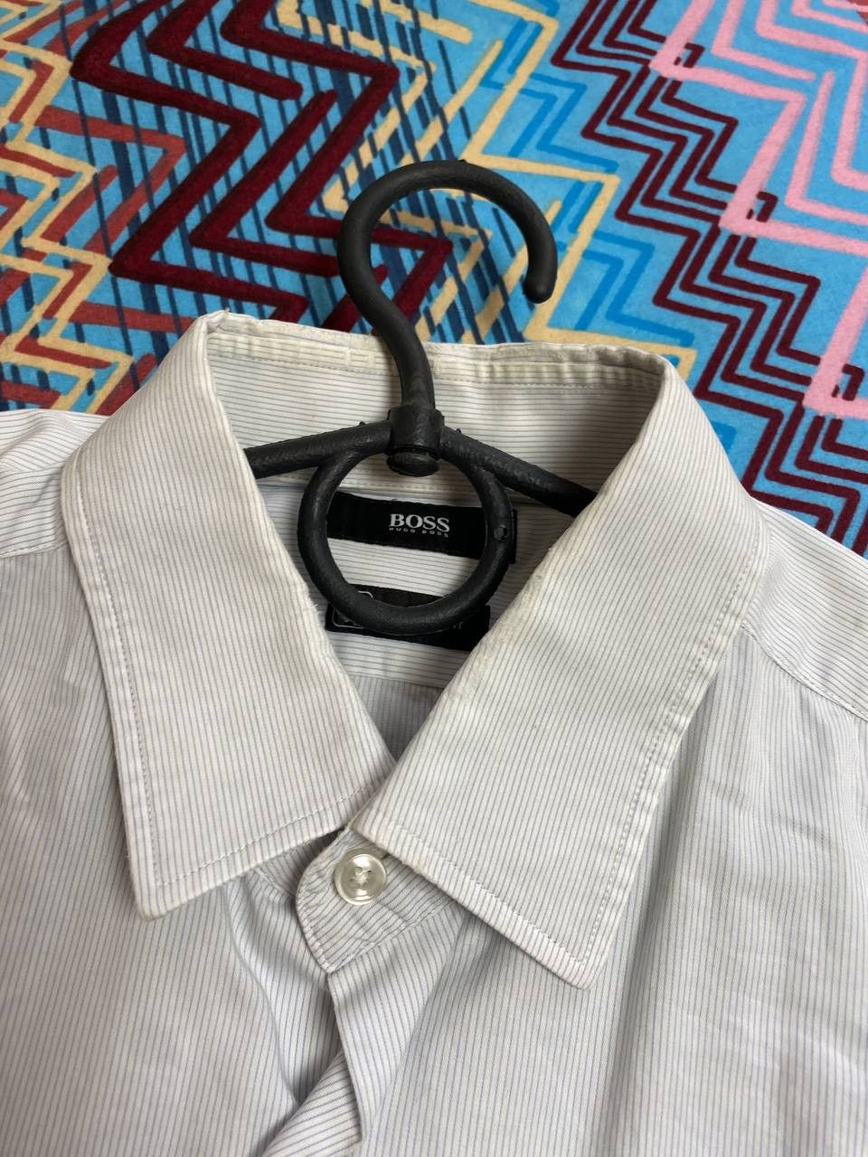 Hugo Boss Vintage Y2K shirt striped Hugo Boss streetwear Size US M / EU 48-50 / 2 - 11 Thumbnail