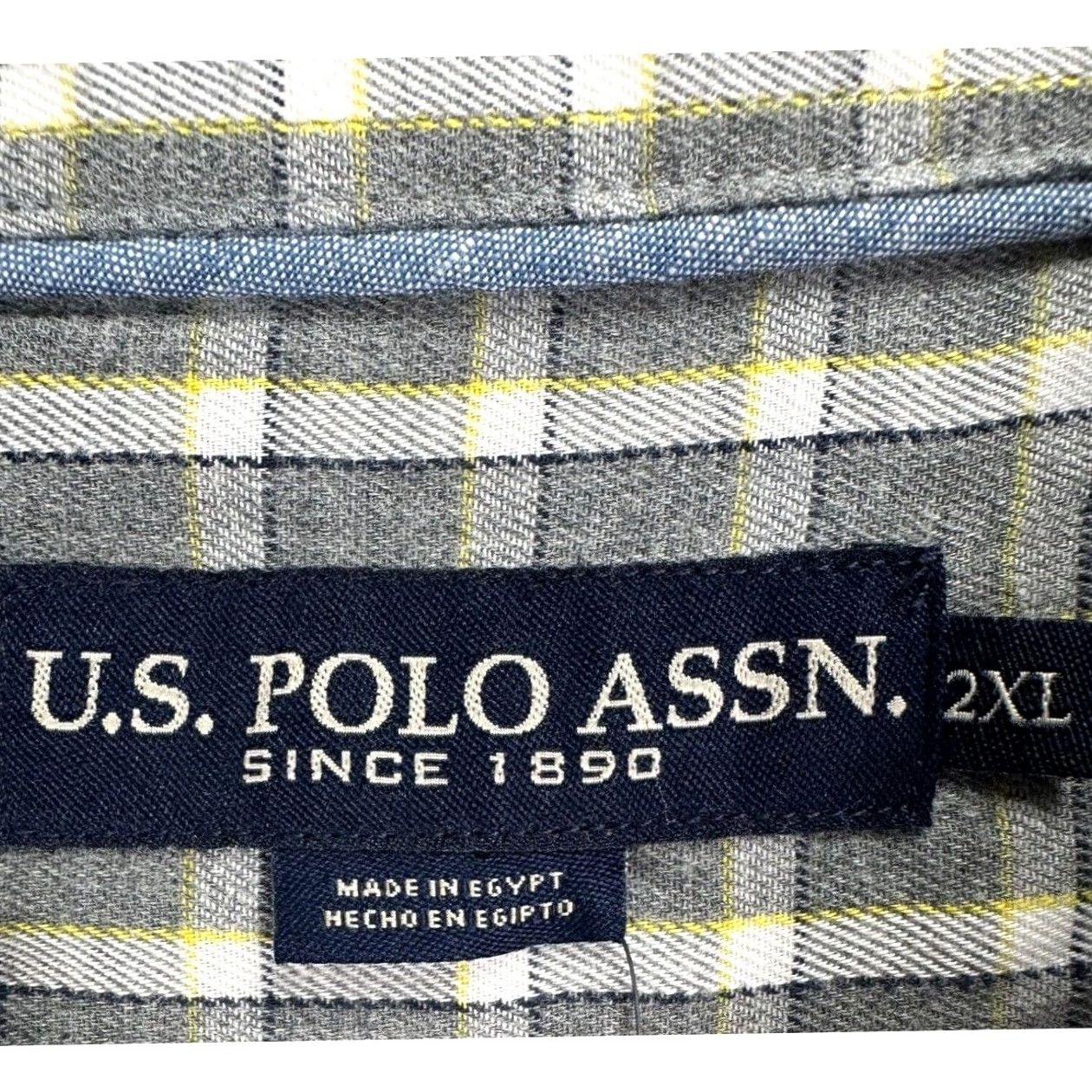 Vintage U.S. Polo Assn Shirt Mens 2XL Grey Windowpane Check Plaid Button-Down Shirt NEW Size US XXL / EU 58 / 5 - 4 Thumbnail