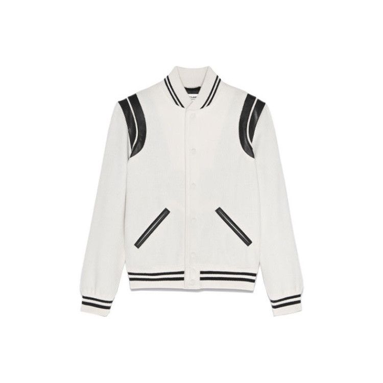 Saint Laurent Paris Saint Laurent Striped Bomber Jacket Size 50 Size US M / EU 48-50 / 2 - 1 Thumbnail