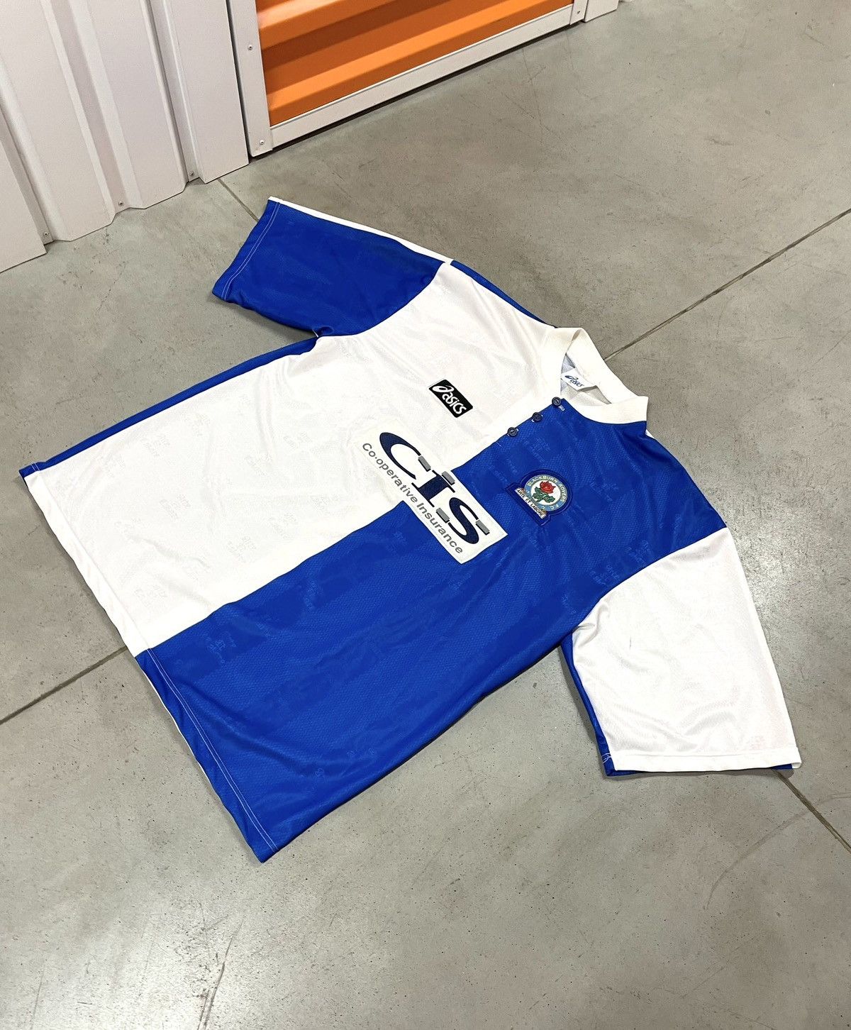 90’s Rare Vintage Asics Blackburn Rovers Soccer Jersey Tee