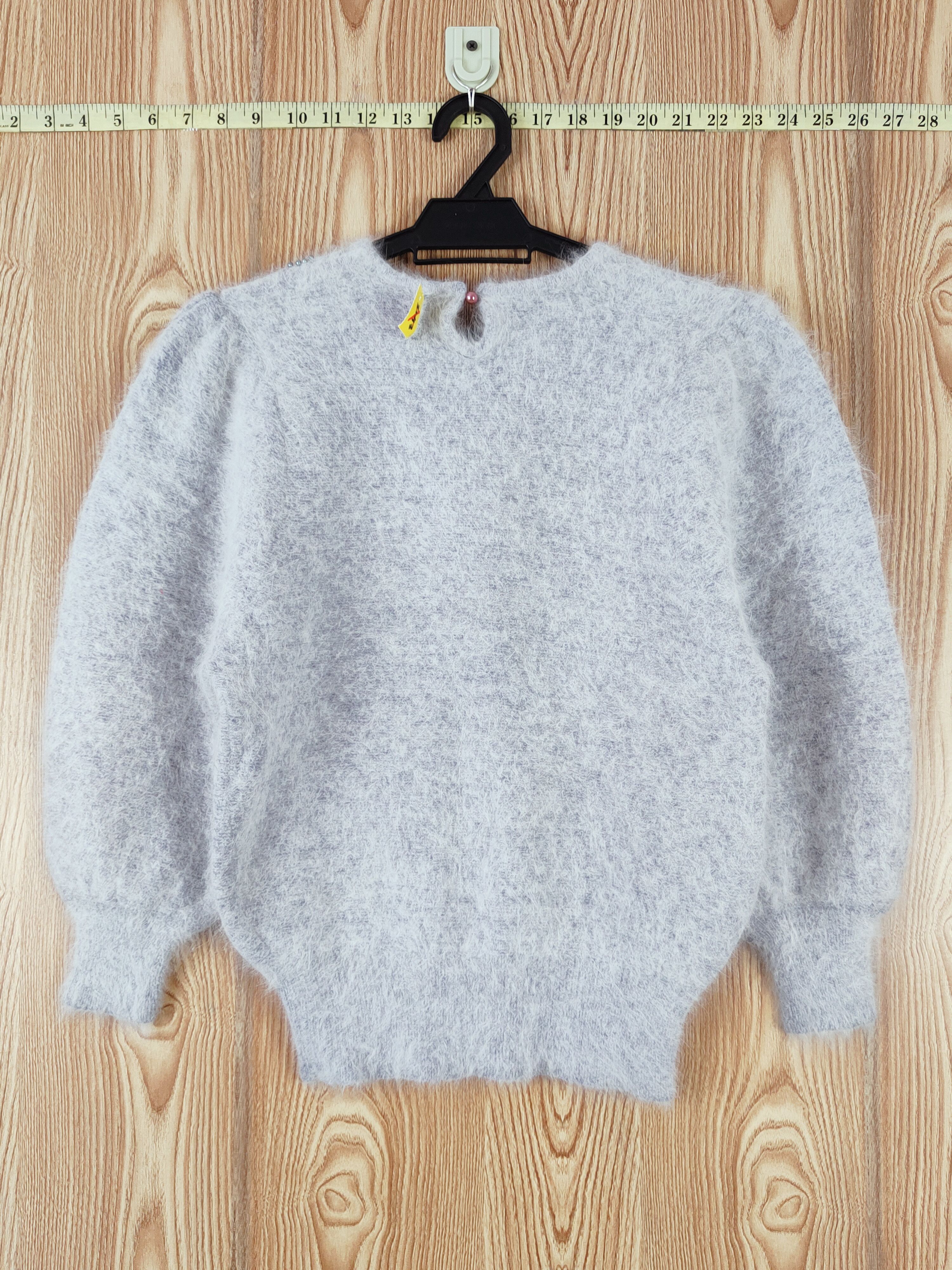 Homespun Knitwear × Japanese Brand × Vintage Japan vintage Gray Shag Shaggy Fur Mohair Knitwear #W757 Size XS / US 0-2 / IT 36-38 - 7 Thumbnail