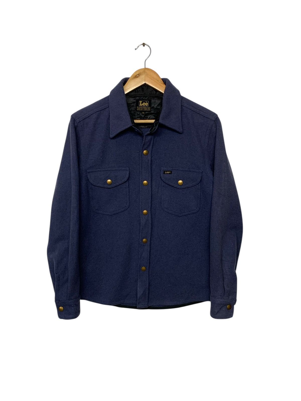Lee × Vintage Vintage 90's Lee Snap Button Wool Jacket Size US M / EU 48-50 / 2 - 1 Thumbnail