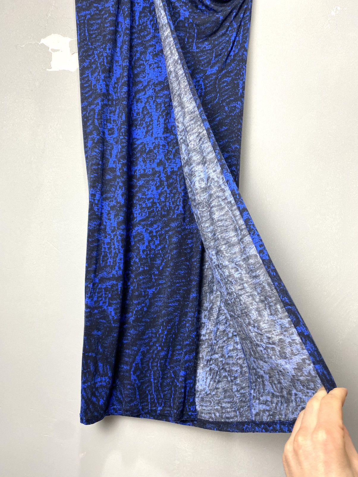 Other Rare! Helmut Lang Black Blue Printed Skirt Dress Size S / US 4 / IT 40 - 6 Thumbnail