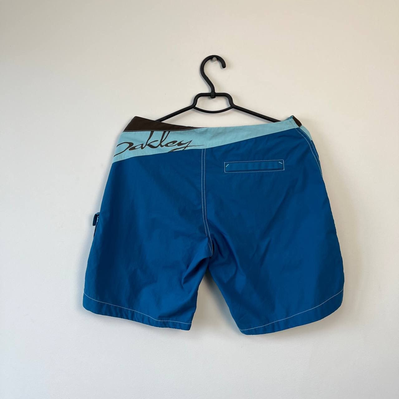 Oakley Vintage Blue Oakley Shorts Big Logo Swimwear Surfing Style Size US 33 - 1 Thumbnail