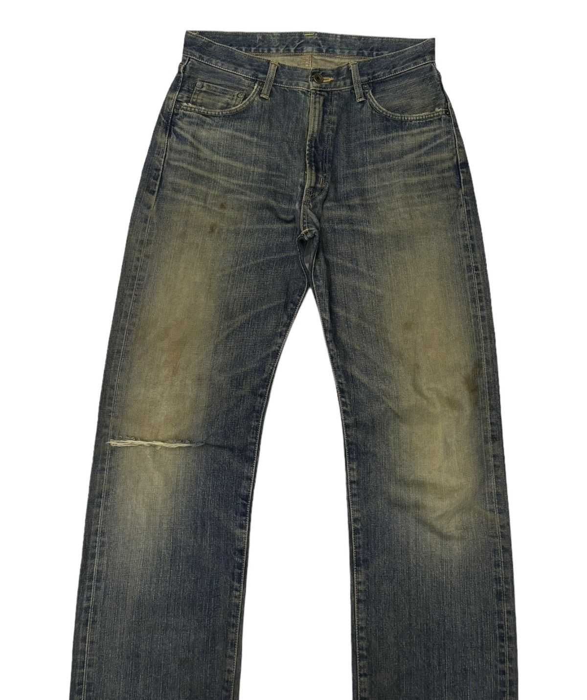 Edwin VINTAGE EDWIN 505XX SELVEDGE BAGGY DISTRESSED DENIM JEANS Size US 31 - 6 Thumbnail