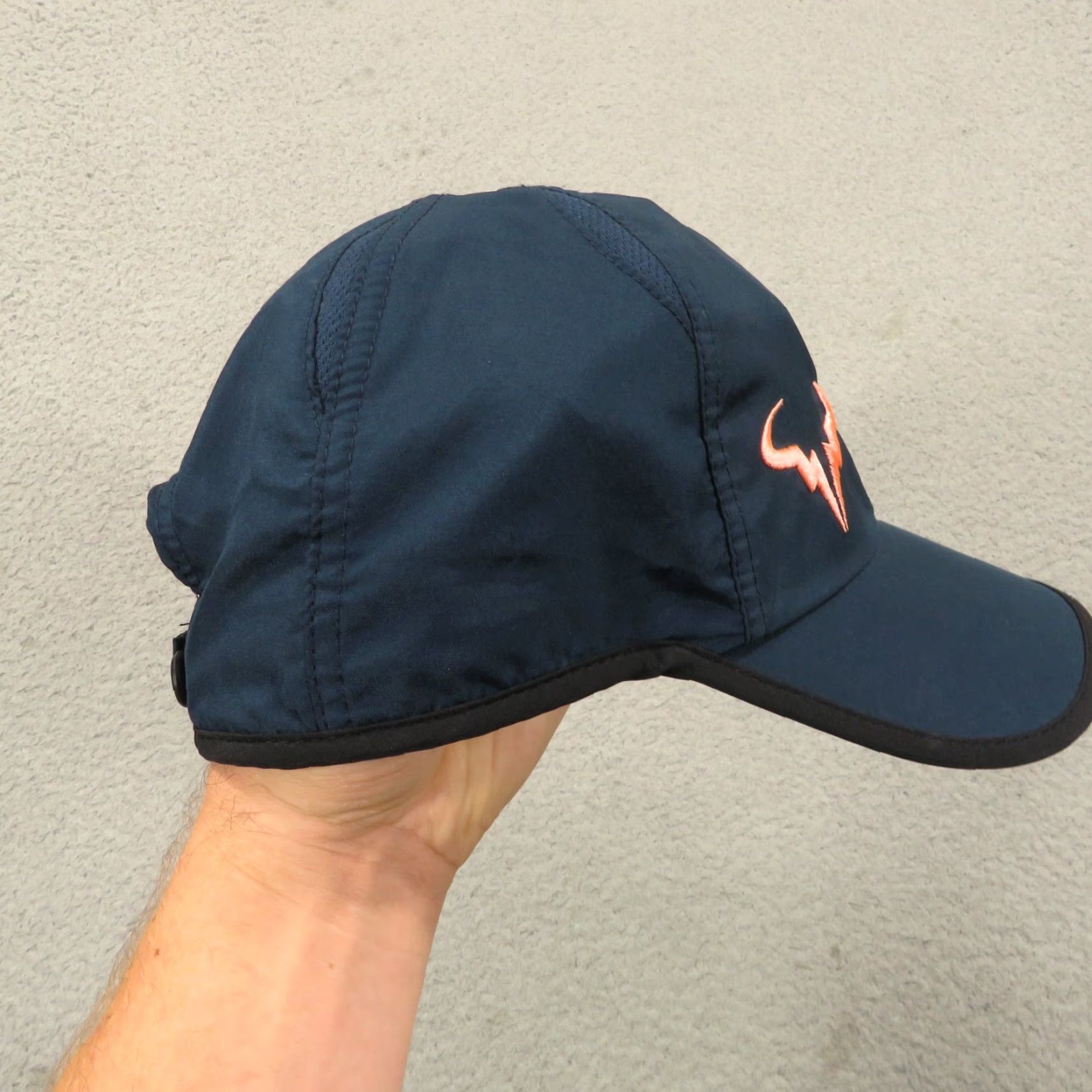 Nike Nike Hat Strap Back Navy Atomic Pink Featherlight Rafael Nadal 2013 US OPEN Men One Size Blue Baseball Cap Adjustable Lightweight Size ONE SIZE - 4 Thumbnail