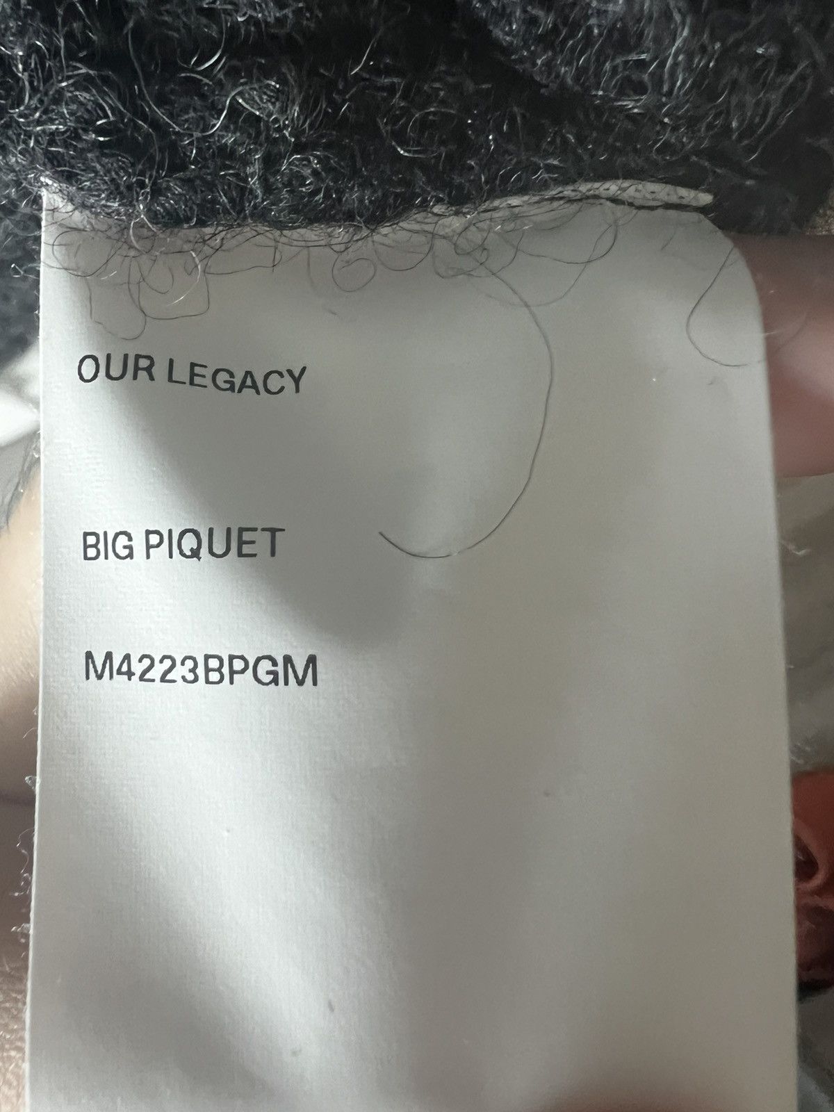 Our Legacy Our Legacy BIG PIQUET "WOLF GREY CHUNKY WOOL Size US M / EU 48-50 / 2 - 5 Thumbnail