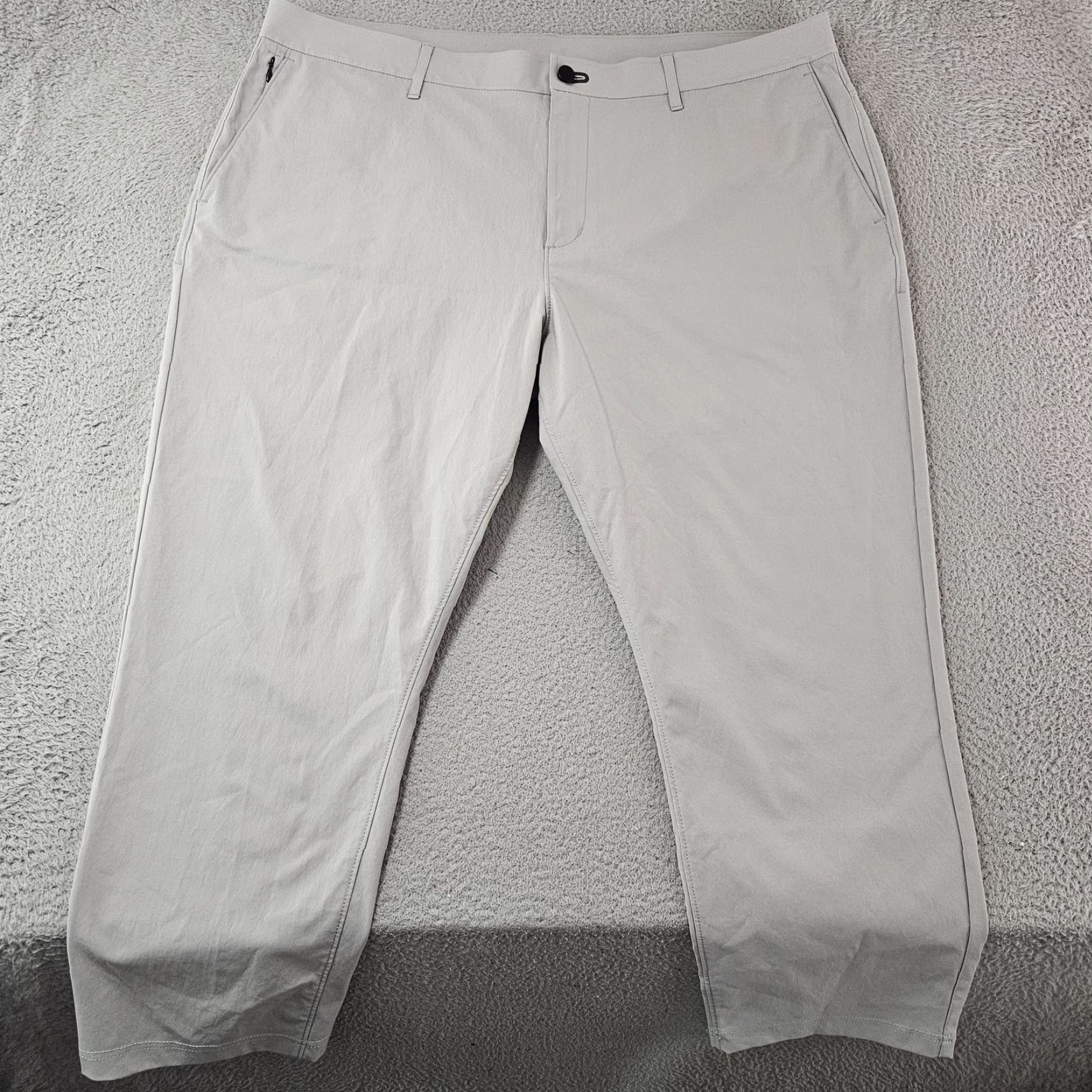 Vintage Public Rec Pants Mens 42x25 Gray Performance Stretch Polyester Golf Lightweight Size US 42 / EU 58 - 2 Thumbnail