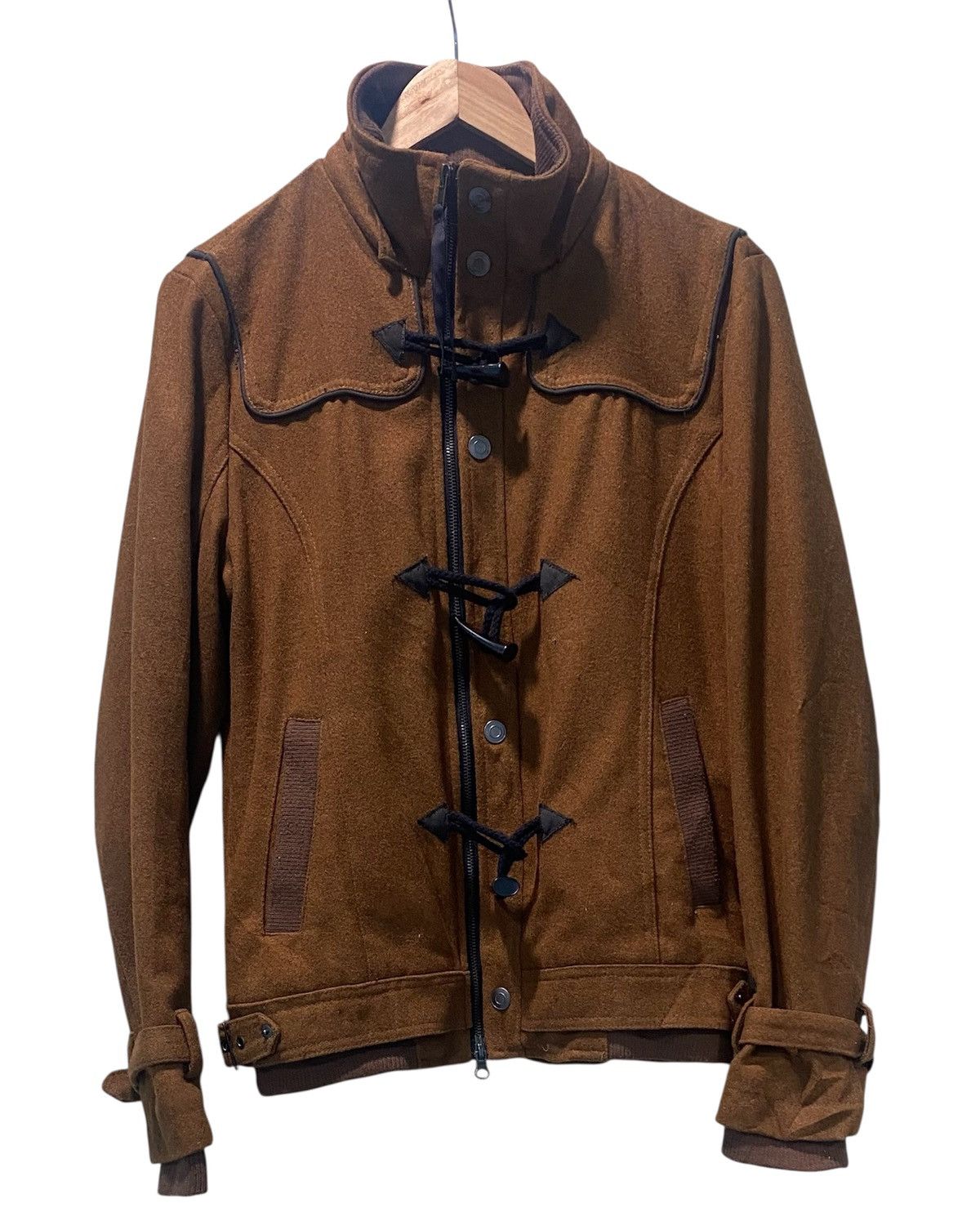 In The Attic Wool Duffle Jacket Bikers Design