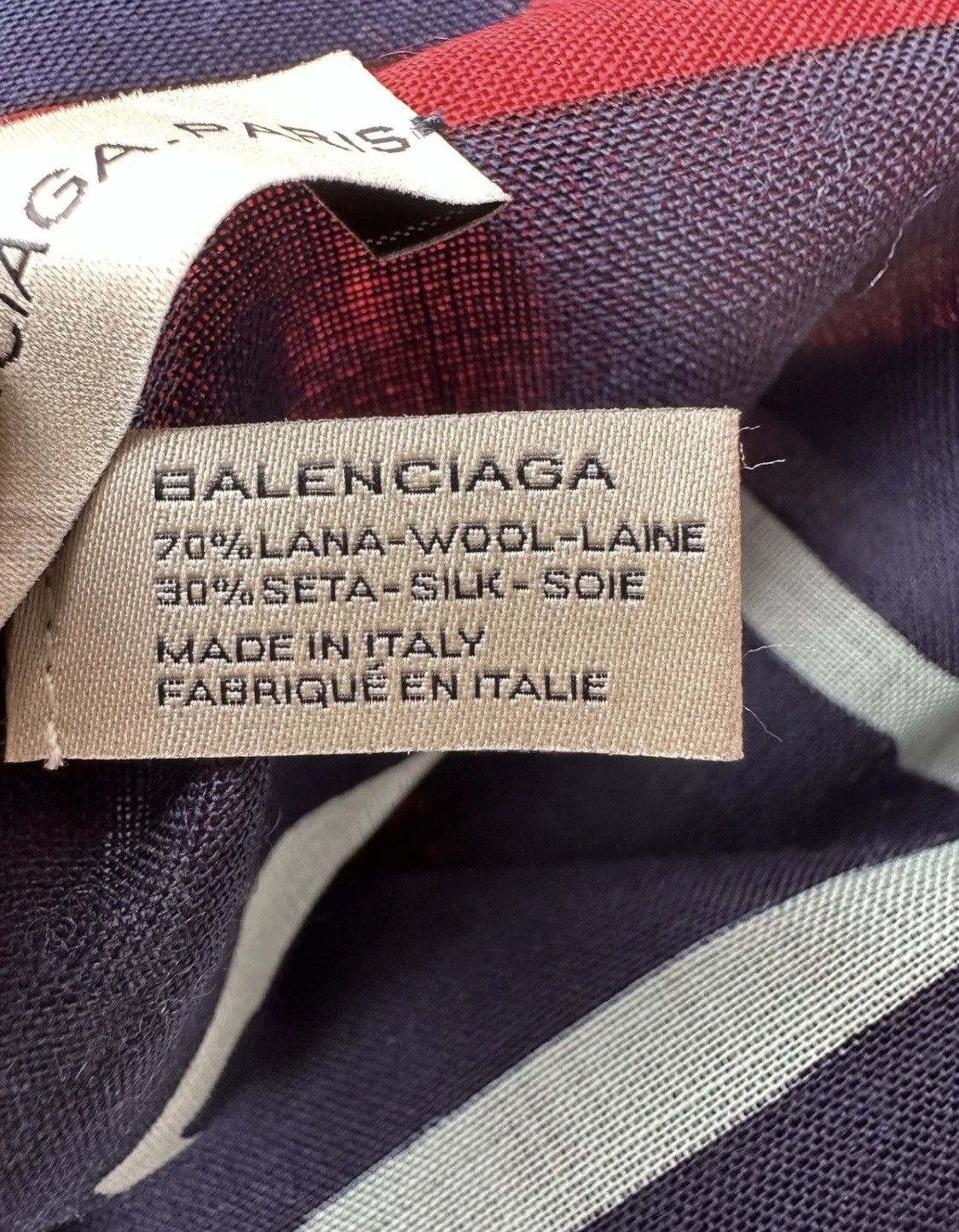 Balenciaga Balenciaga Scarf Shawl Wool/Silk Wolf 138/136cm! Size ONE SIZE - 6 Thumbnail