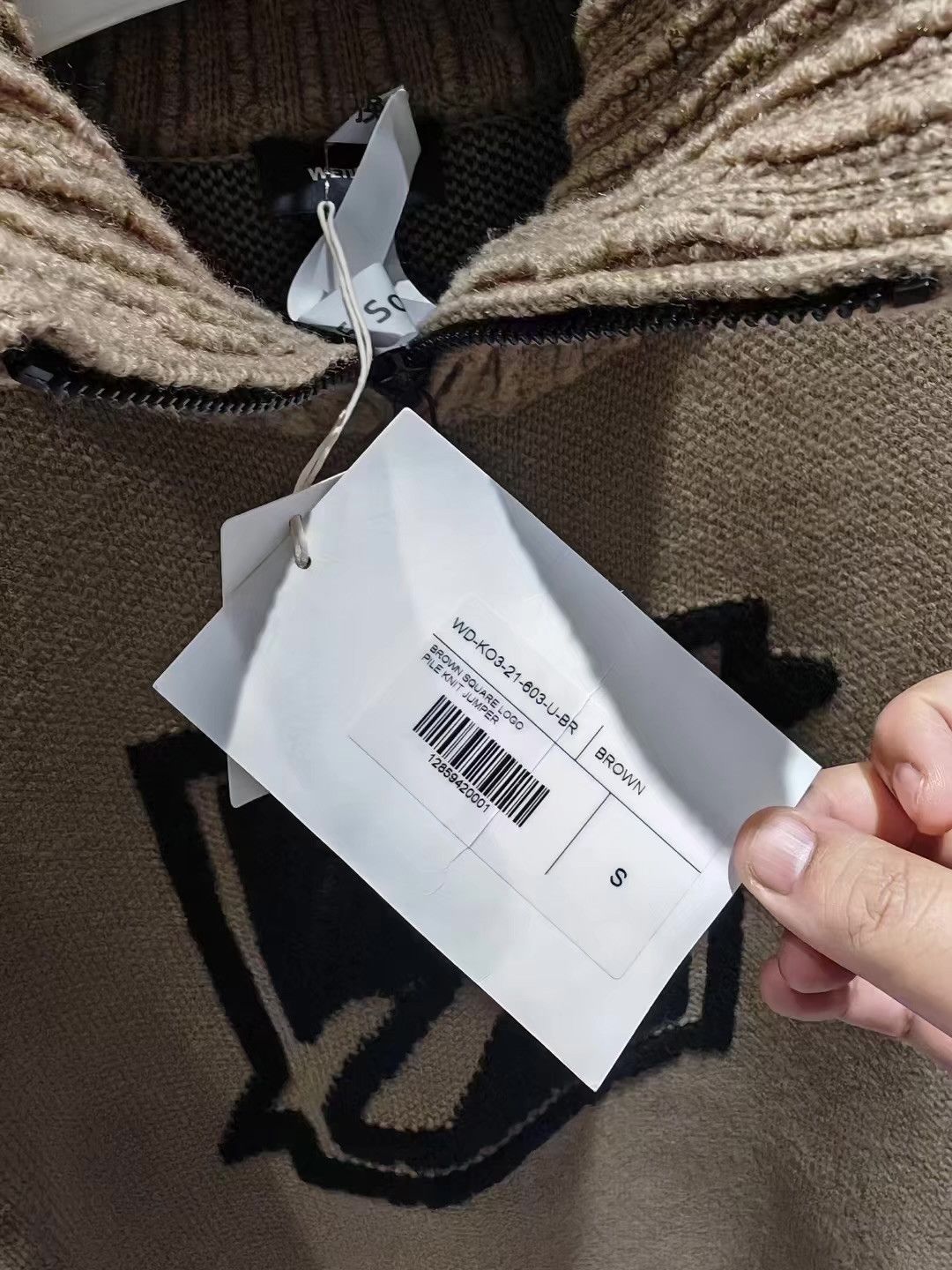 WE11DONE WE11DONE Logo Turtleneck Sweater Brown Q15 Size US S / EU 44-46 / 1 - 2 Thumbnail