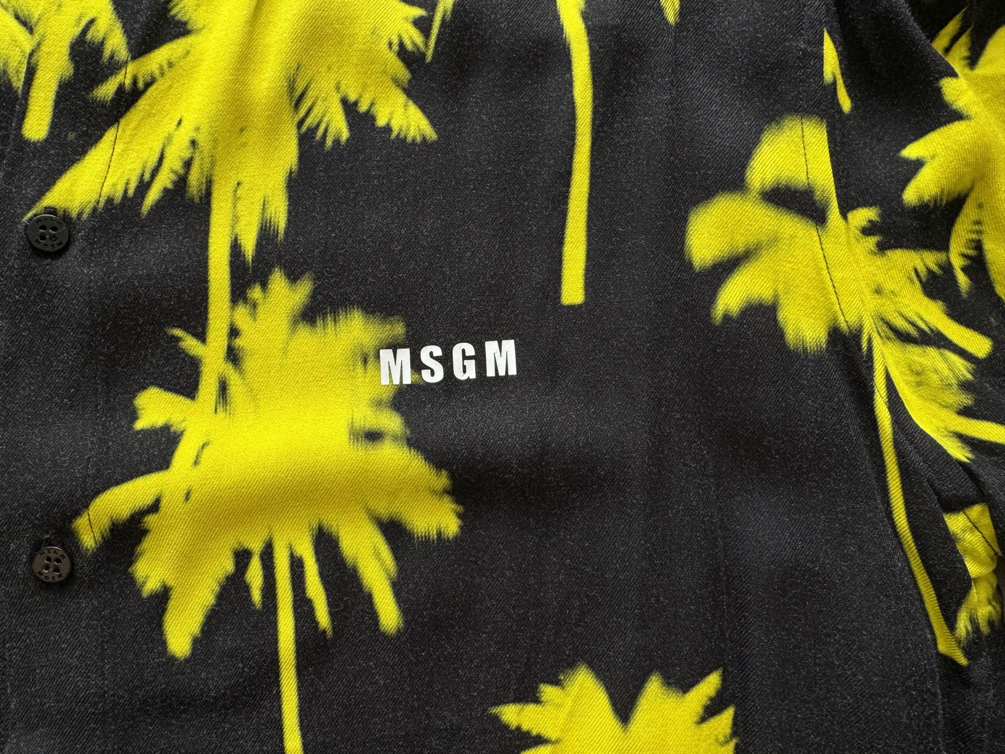 MSGM MSGM Palm Trees Short Sleeve Summer Shirt Size US M / EU 48-50 / 2 - 4 Thumbnail