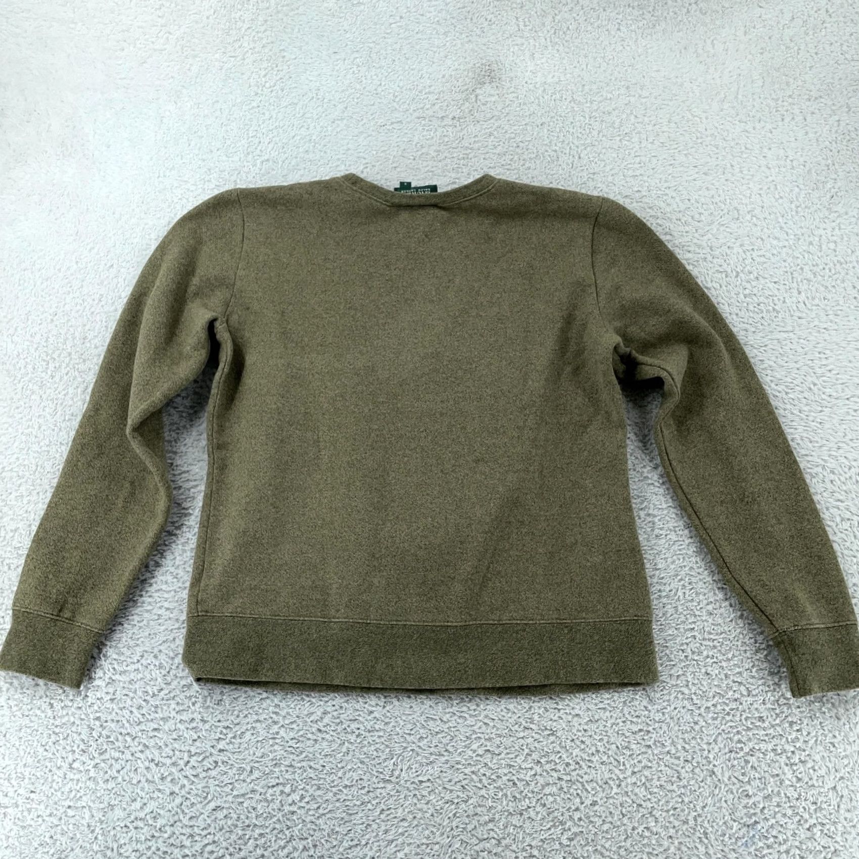 Ralph Lauren Lauren Ralph Lauren Sweatshirt Womens S Green Heather Crewneck Pullover Embroidered Logo 100% Cotton 100% Polyester Size S / US 4 / IT 40 - 4 Thumbnail