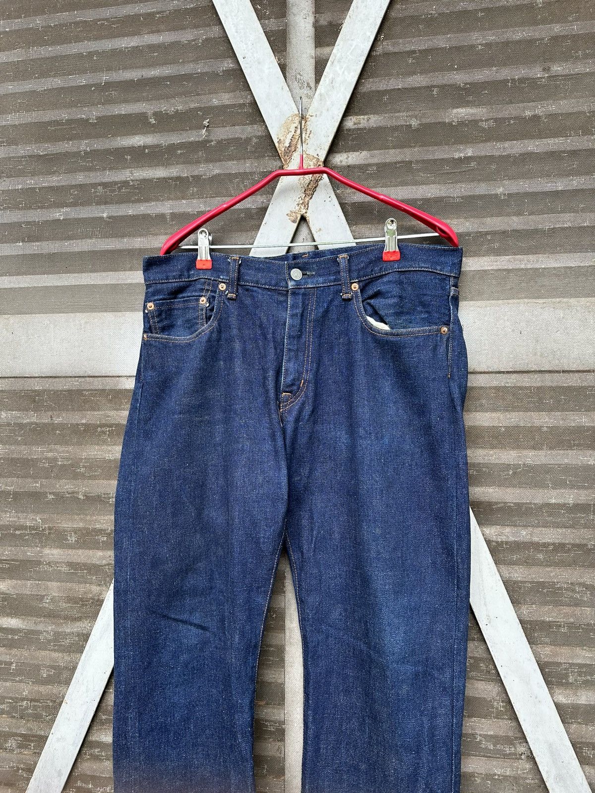 KOJIMA GENES 👹Kojima Genes Japan Straight Cut Denim Pants Size US 33 - 8 Thumbnail