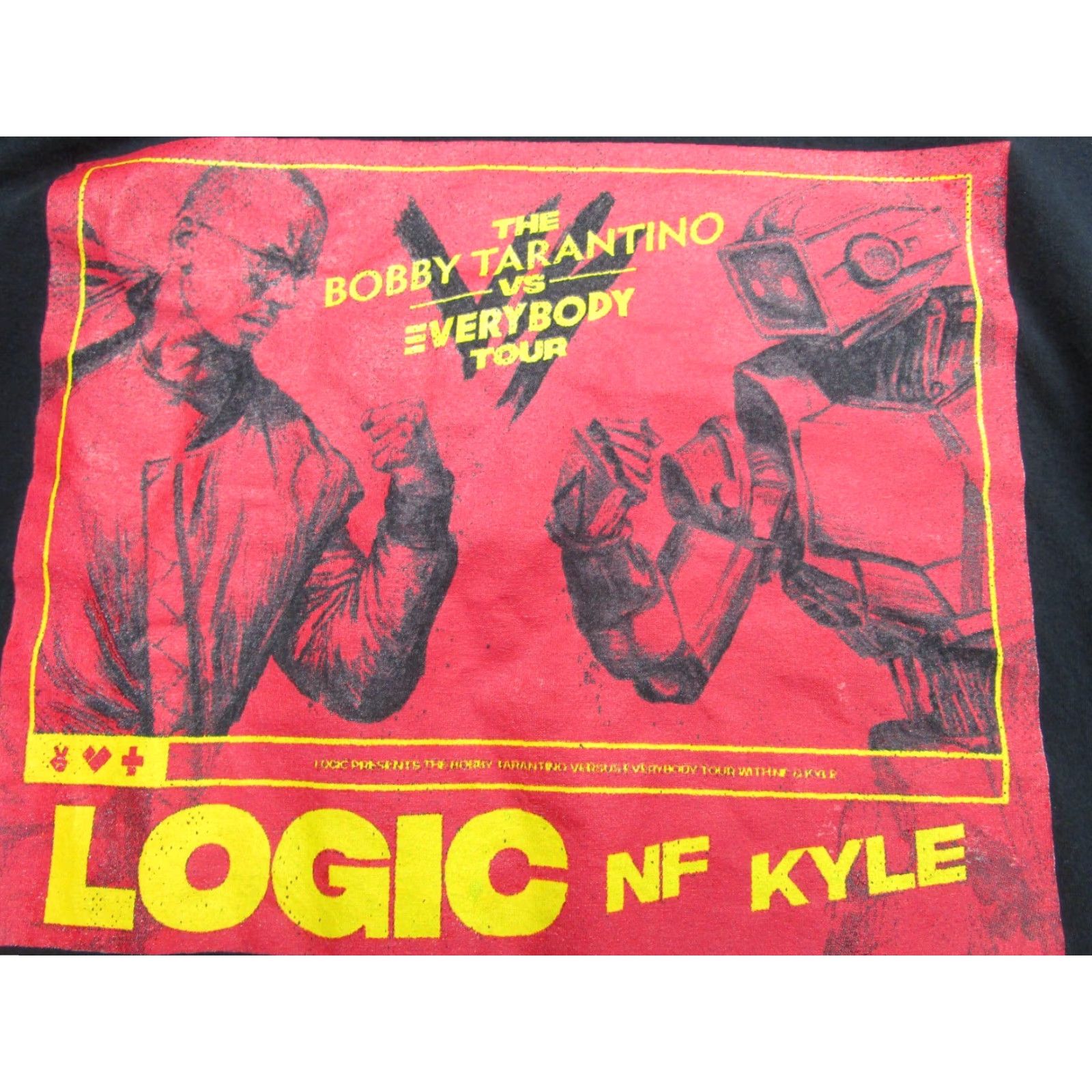 Hanes VINTAGE Logic Shirt Men’s Small Black Red Bobby Tarantino vs Everybody Tour NF Kyle Size US S / EU 44-46 / 1 - 3 Thumbnail