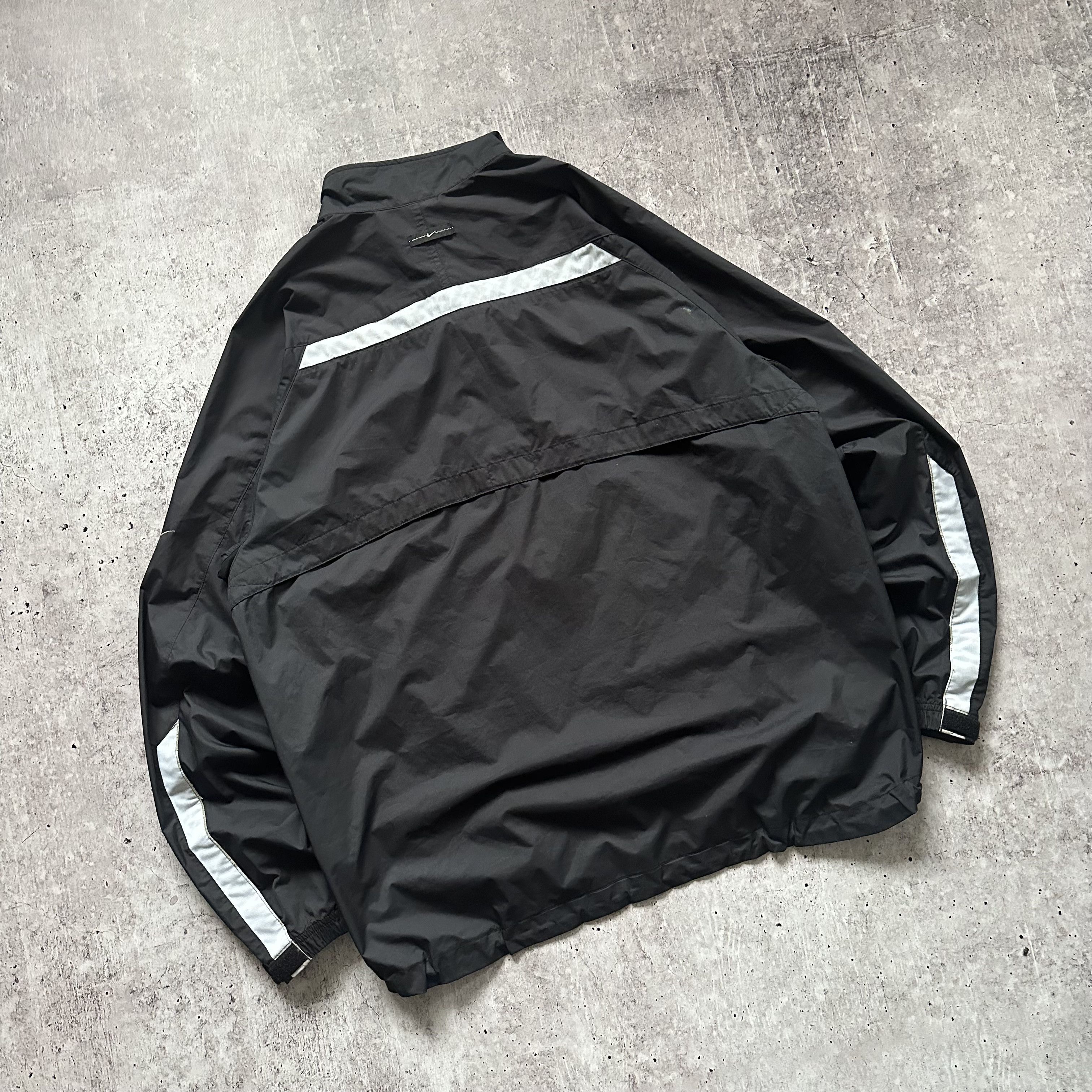 Nike × Vintage Nike y2k Vintage Swoosh Logo Nylon Drill Track Jacket Size US XL / EU 56 / 4 - 10 Thumbnail
