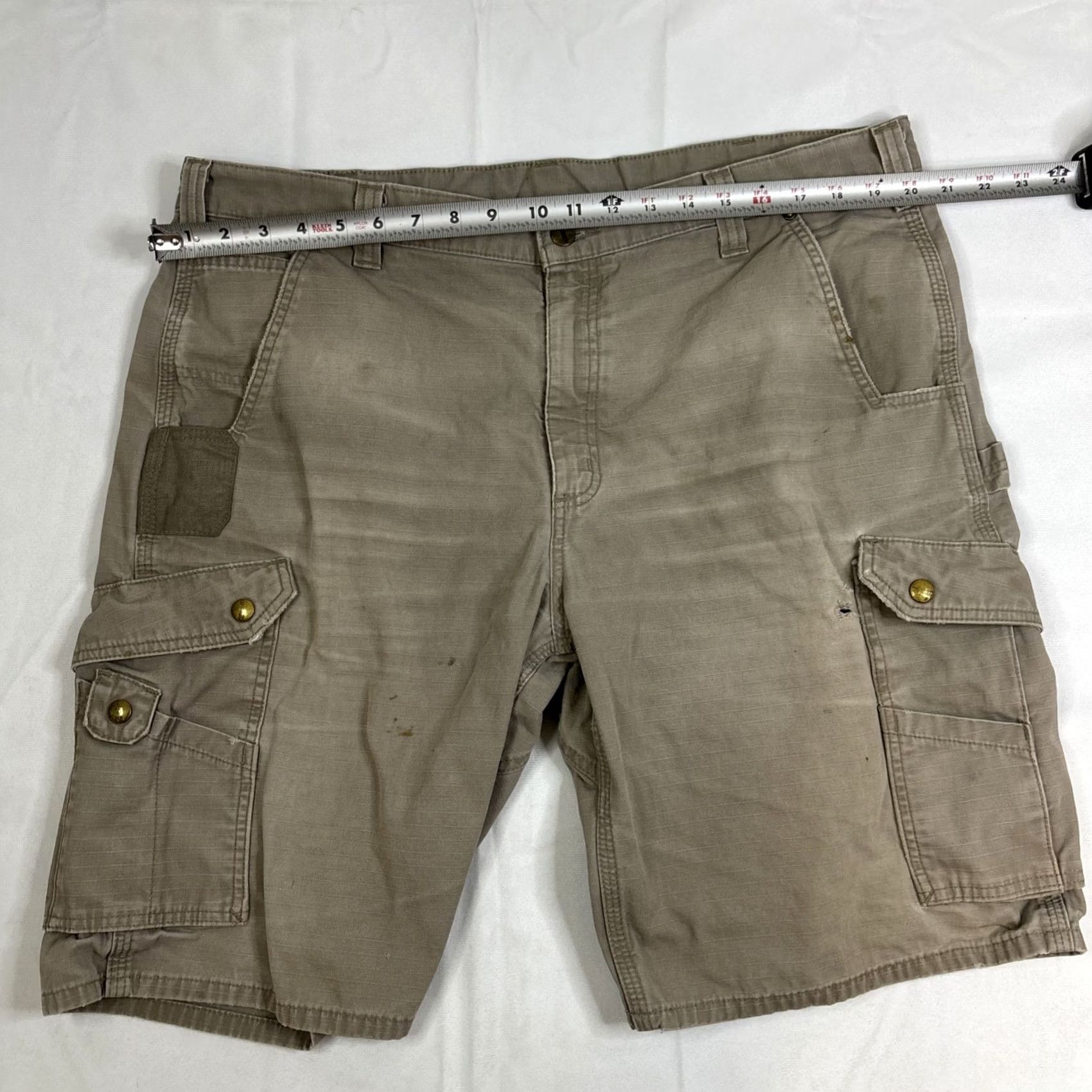 Carhartt Carhartt Cargo Shorts B357 DES Distressed Men Size 40 Relaxed Fit Ripstop Beige Cargo Work Shorts Mens Size US 40 / EU 56 - 7 Thumbnail