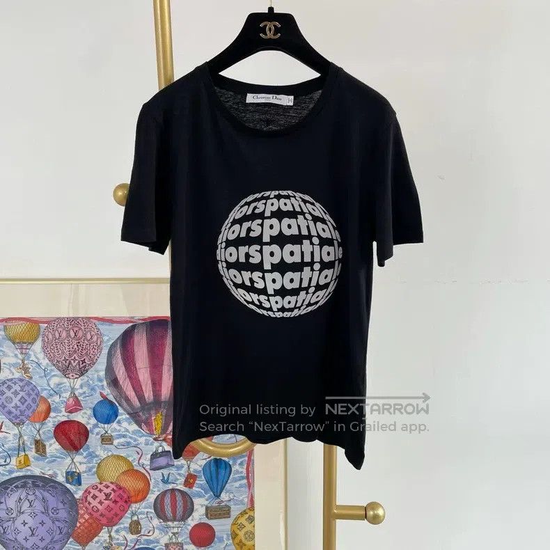 Dior Black letter print T-shirt