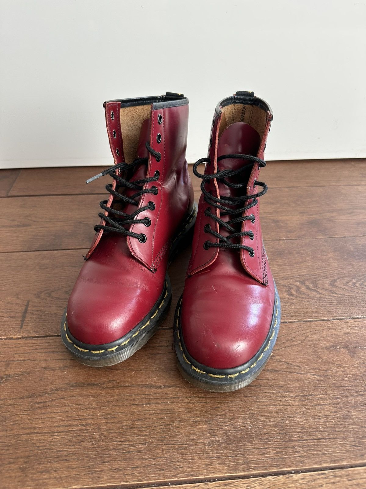 Dr. Martens Dr.Martens 1460 made in England leather burgundy boots Size US 10 / IT 40 - 3 Thumbnail