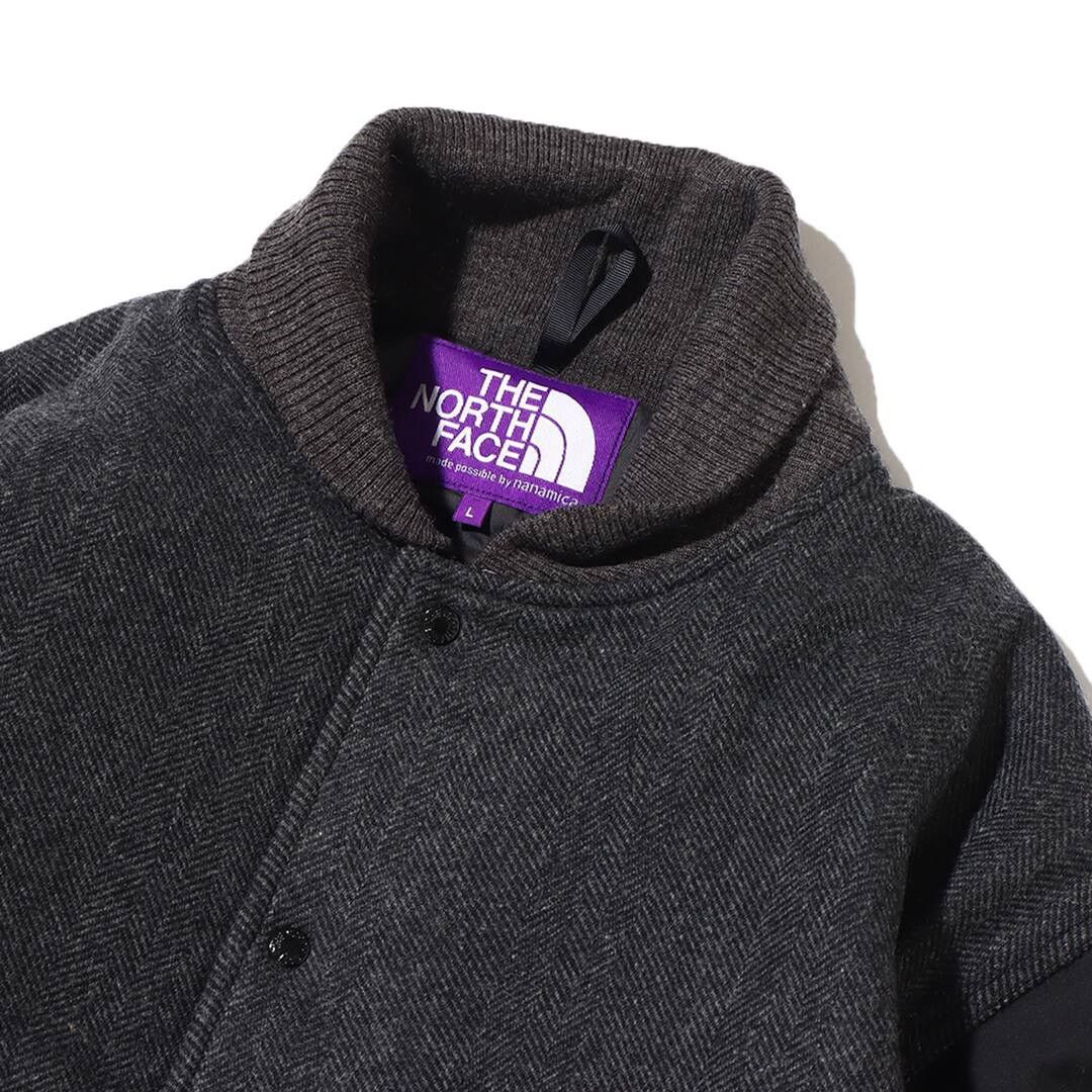 Nanamica × The North Face Purple Label Herringbone Tweed Varsity Jacket Beige Size US XL / EU 56 / 4 - 6 Thumbnail