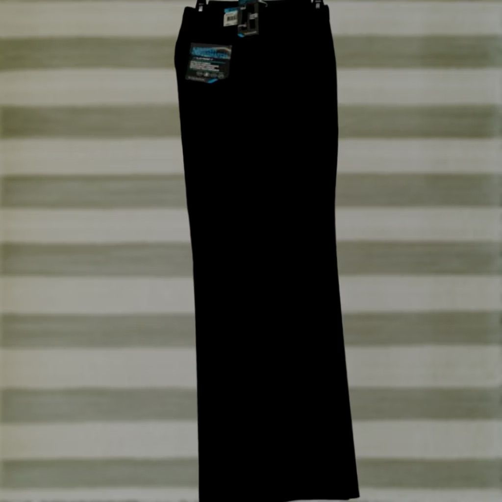 Vintage Crosshatch Savane Stretch Black Pants 34-29 Flat Front 90s Mens Regular Strait Fit XS? Size US 31 - 1 Thumbnail