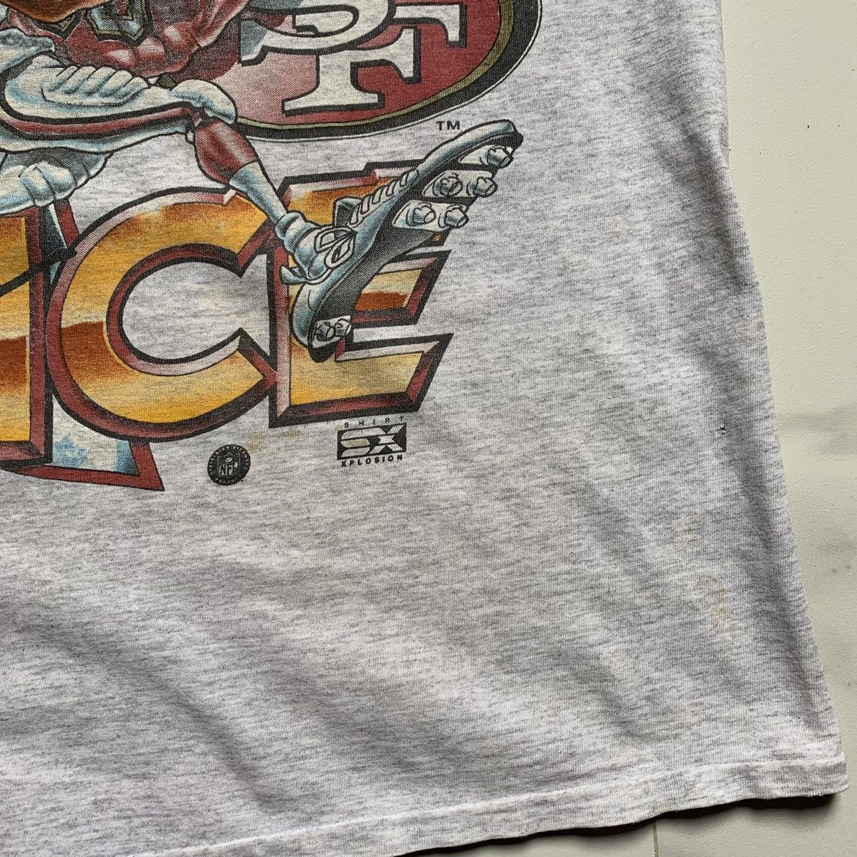NFL × Vintage Sick Rare! Vintage 1996 Jerry Rice Cartoon T-Shirt Size US L / EU 52-54 / 3 - 6 Thumbnail