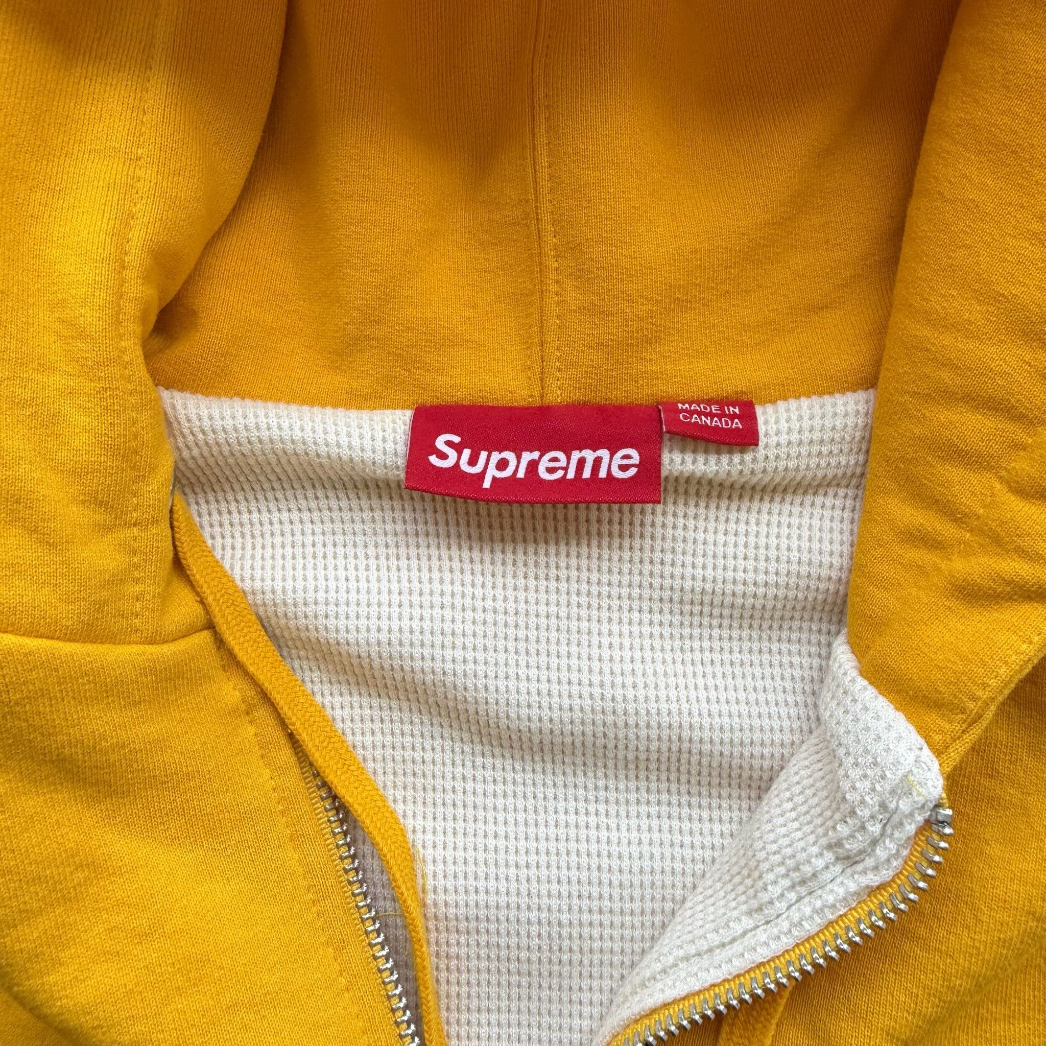 Supreme Supreme Arc Thermal Lined Zip Up Hooded Sweatshirt 'Yellow' Size US M / EU 48-50 / 2 - 5 Thumbnail