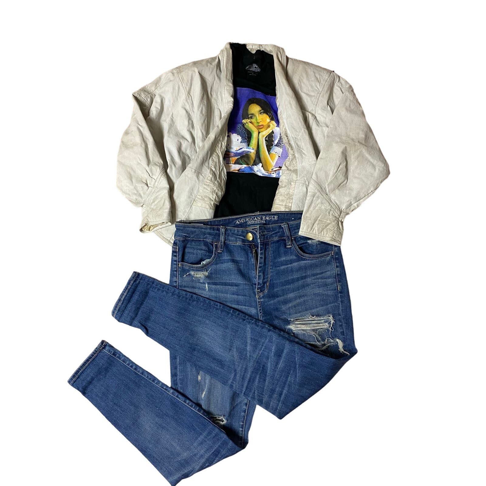 American Eagle Outfitters Bundle Leather Jacket, American Eagle and Olivia Rodrigo S/M Size S / US 4 / IT 40 - 1 Thumbnail