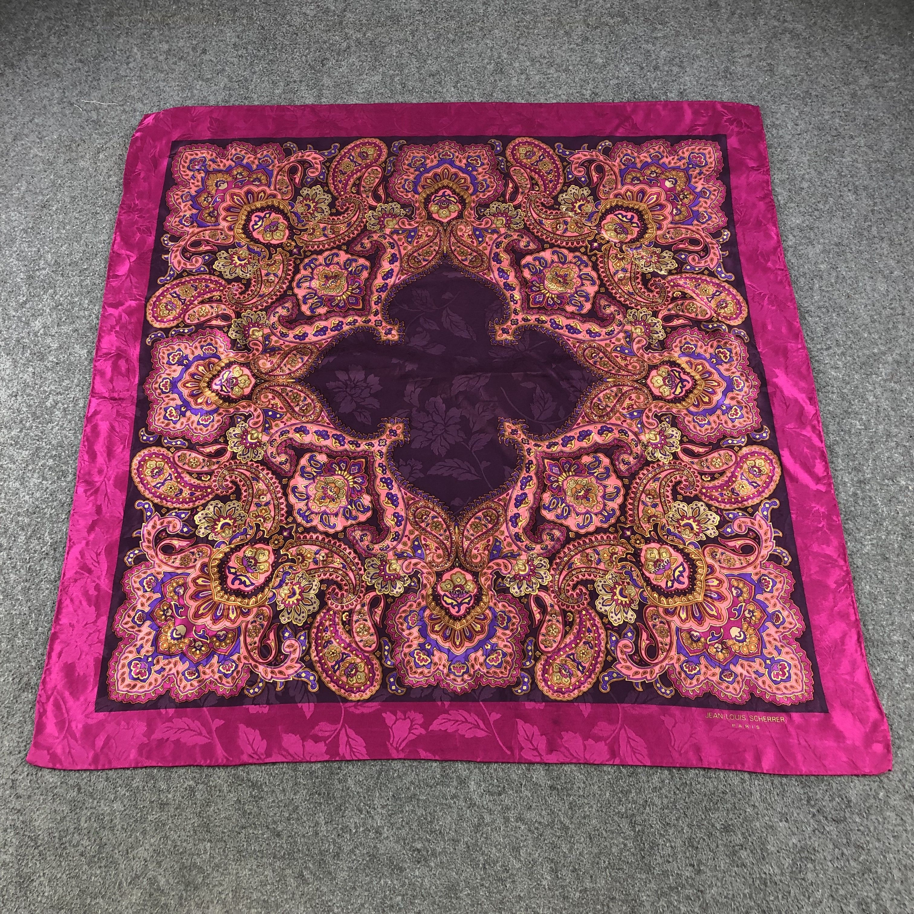 Jean-Louis Scherrer Jean Louis Scherrer Luxury Paisley Silk Scarf M274 Size ONE SIZE - 2 Thumbnail