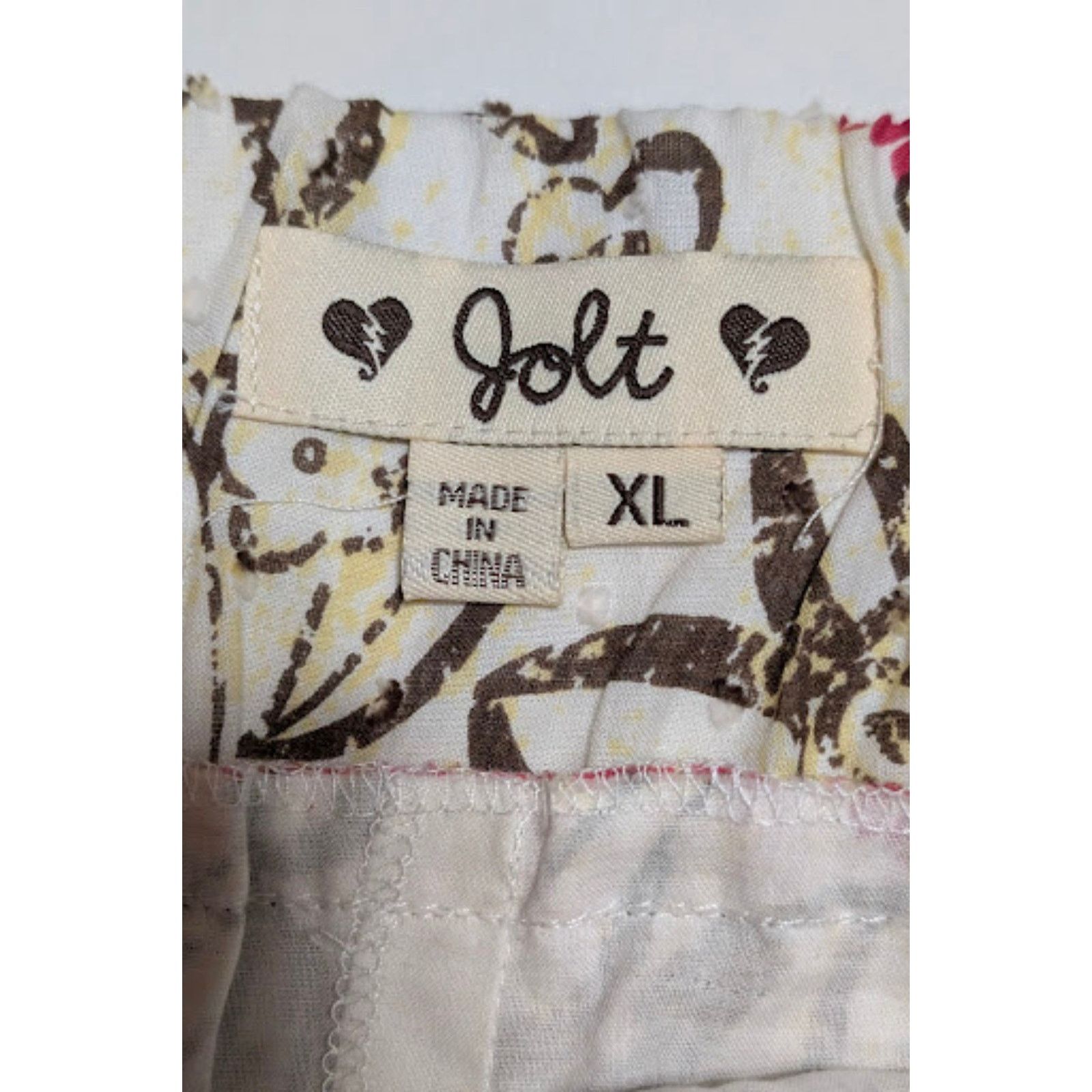 Unknown London Jolt Boho Peasant Tiered Floral Skirt Pink Women’s XL USED Size 36" / US 14 / IT 50 - 5 Thumbnail