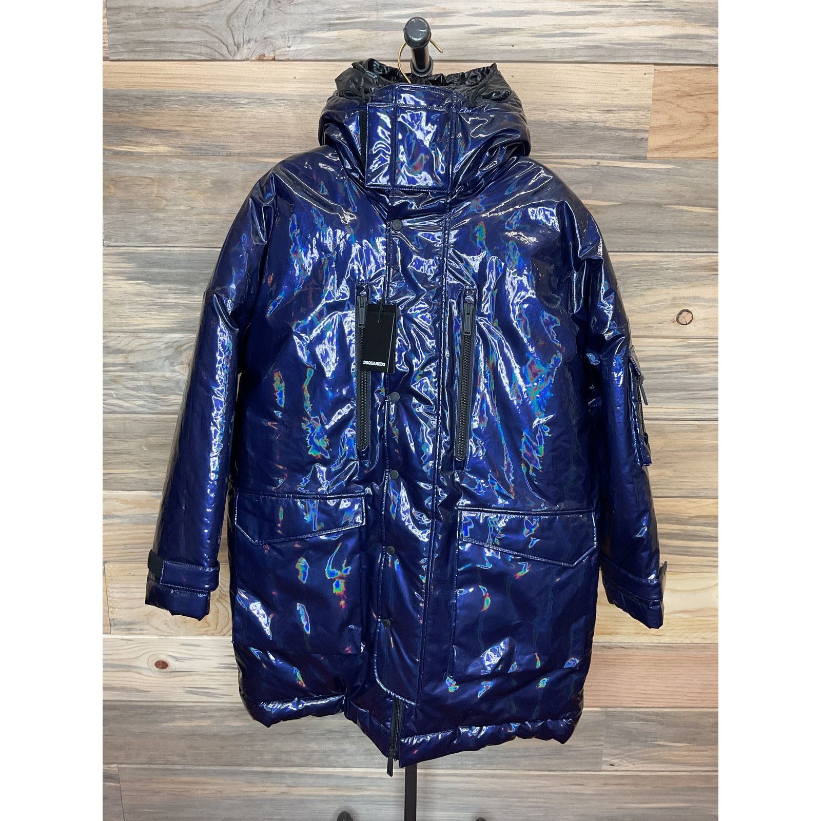 Dsquared2 DSQUARED2 NWT Glossy Blue Parka Jacket Coat Mens IT 46 US 36 Size US S / EU 44-46 / 1 - 3 Thumbnail