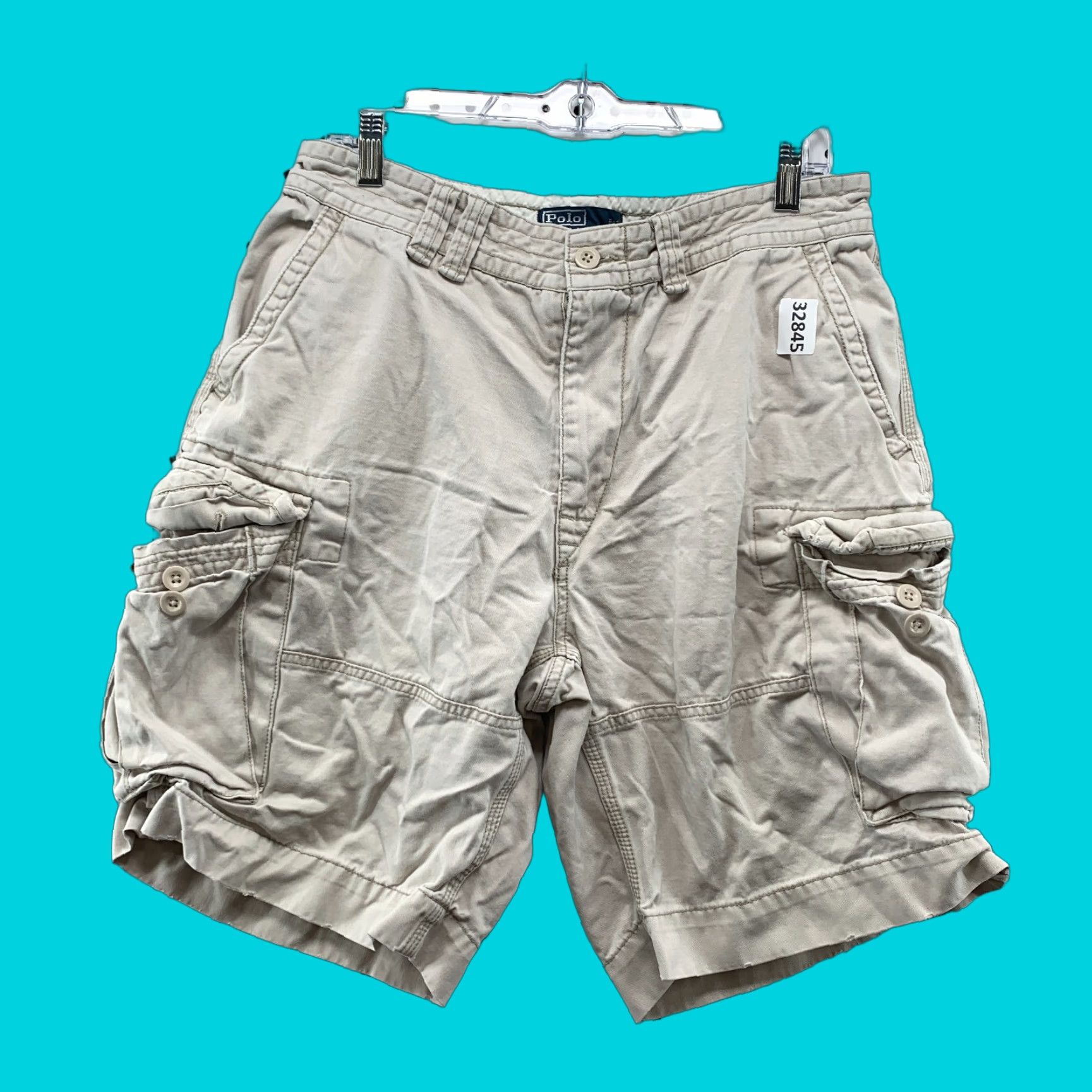 Polo Ralph Lauren VINTAGE Polo Ralph Lauren Cargo Shorts Mens 32 Ivory Utility Pocket Size US XS / EU 42 / 0 - 1 Thumbnail