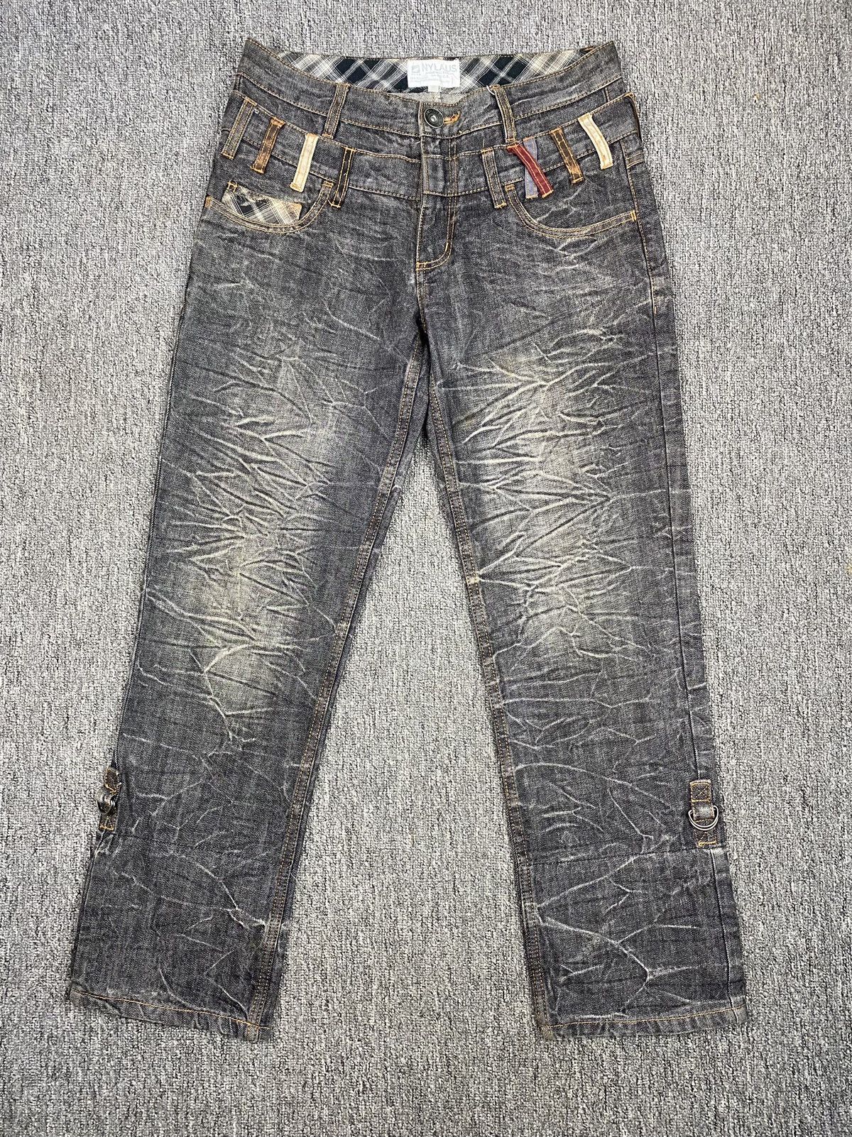 If Six Was Nine × Japanese Brand × Le Grande Bleu (L.G.B.) Nylaus Double Waist Flare Jean Size US 32 / EU 48 - 2 Thumbnail