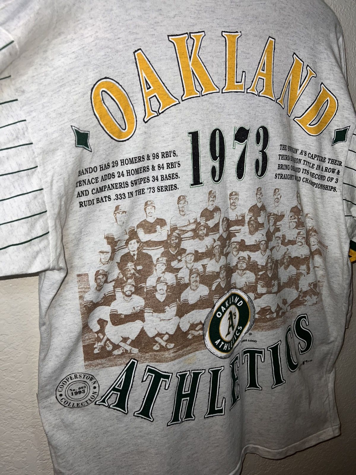 Cooperstown Collection Vintage Oakland Athletics 3/4 Length Sleeve Shirt Size Large Size US L / EU 52-54 / 3 - 16 Thumbnail