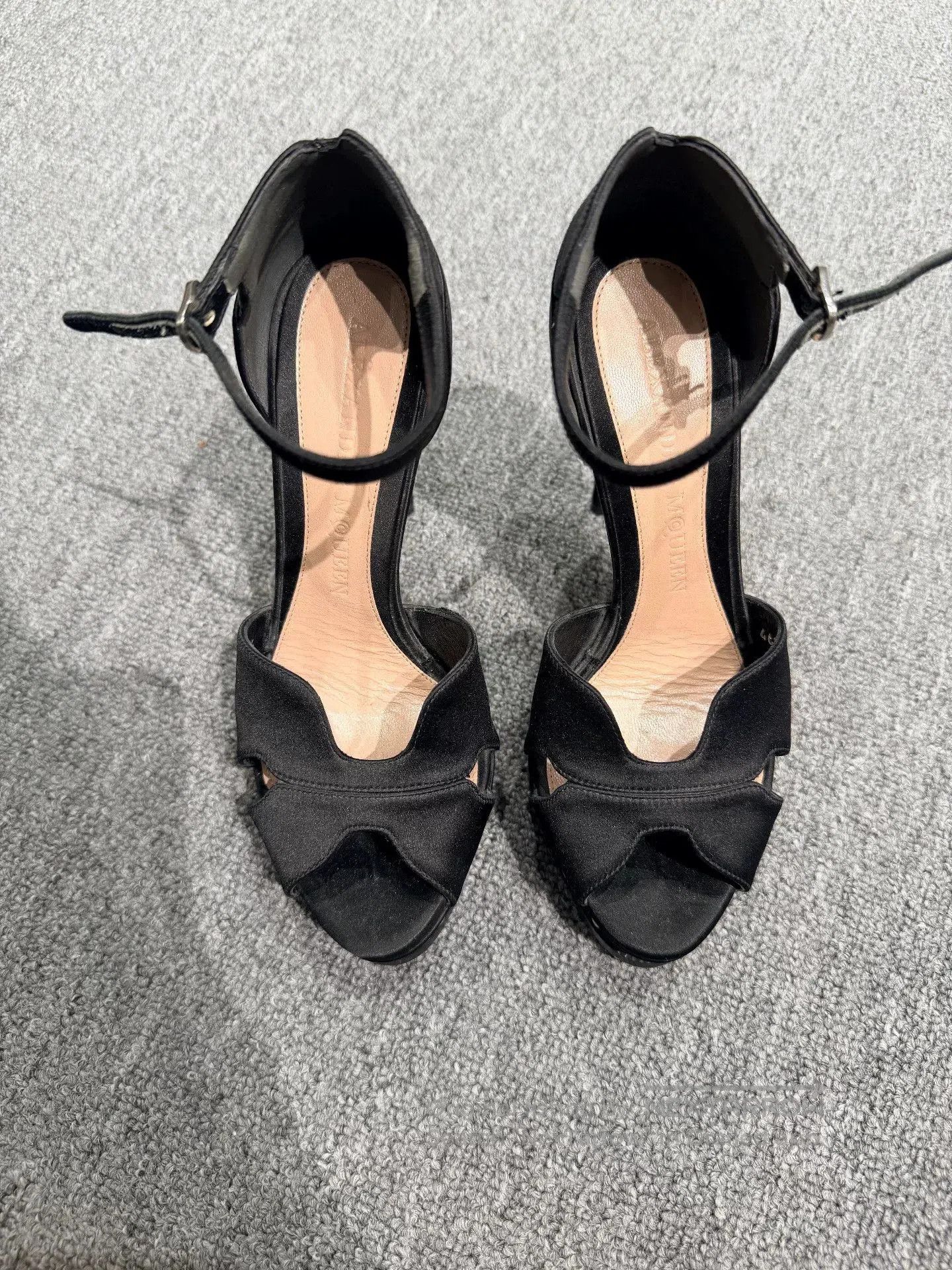 Japanese Brand Alexander McQueen Black Heel Sandals. Size US 5 / IT 35 - 4 Thumbnail