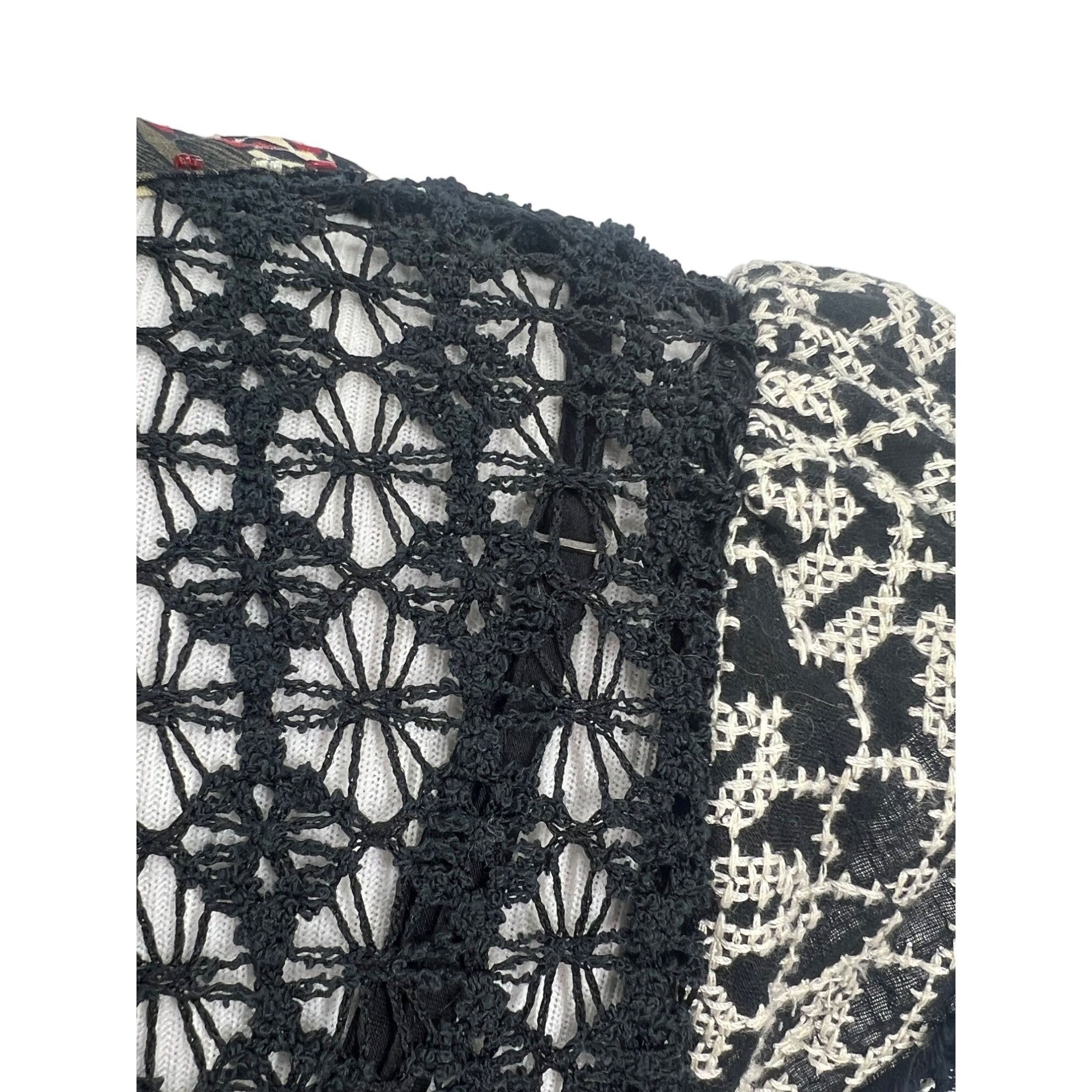 Free People VTG Free People Black Crochet Drop Waist Mini Dress| Whimsig Size M / US 6-8 / IT 42-44 - 14 Thumbnail