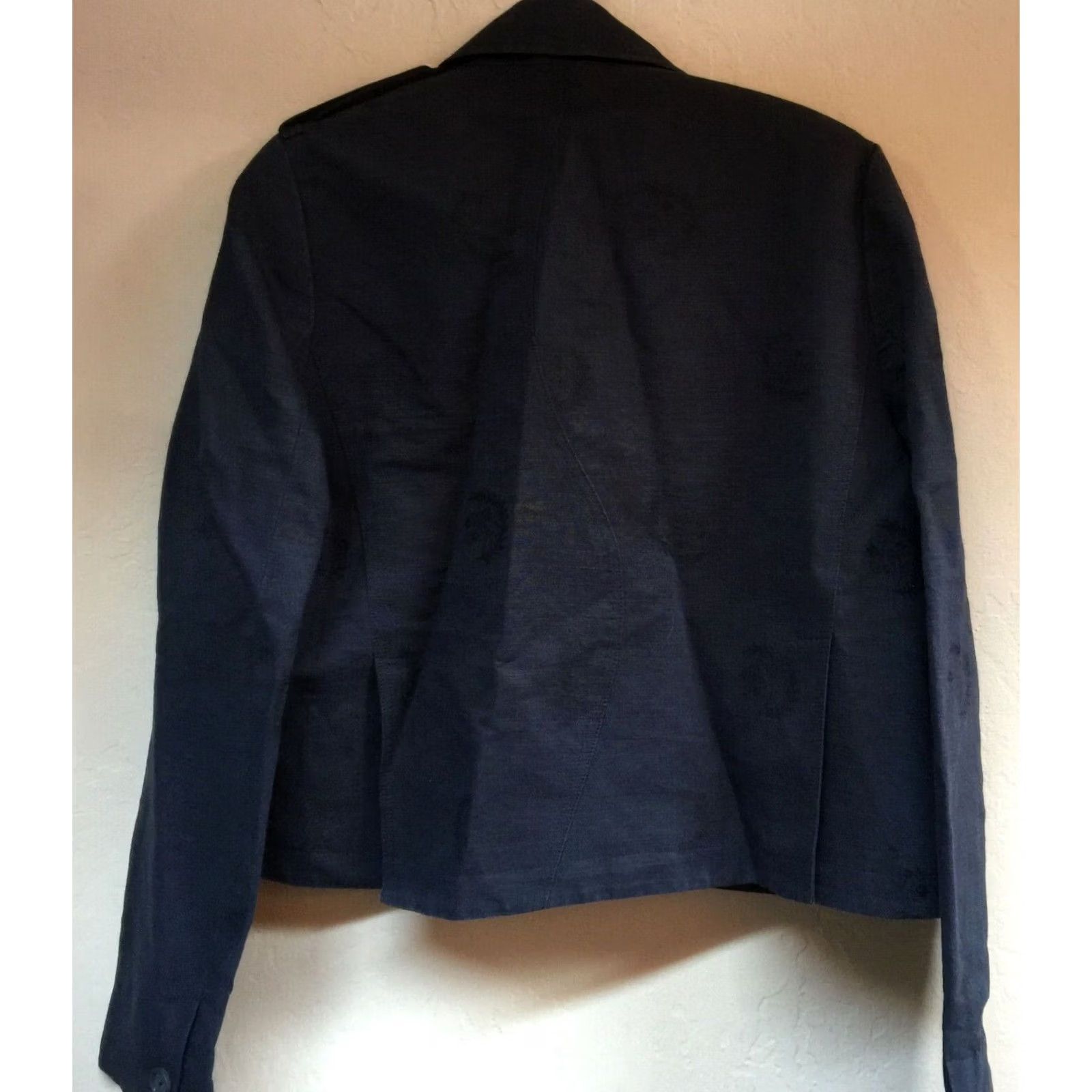 Doublet Edun Womens Double Breasted Cropped Blazer Jacket L Blue Long Sleeve Casual Shirt Mens Womens Girls not applicable Size L / US 10 / IT 46 - 2 Thumbnail