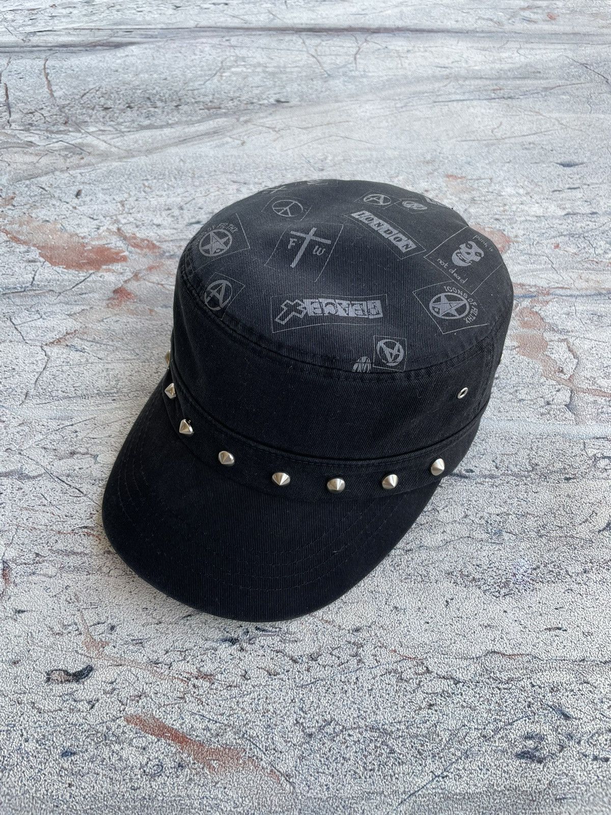 If Six Was Nine Gothic Punk Studded Patrol Cadet Hat lgb Size ONE SIZE - 3 Thumbnail