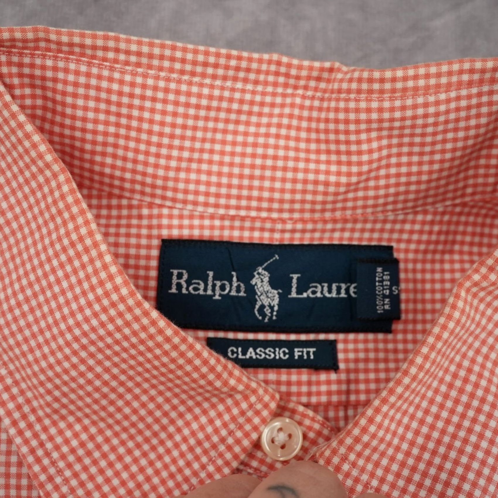 Ralph Lauren Ralph Lauren Button Down Shirt Men L Orange Gingham Classic Fit Long Sleeve Size US L / EU 52-54 / 3 - 5 Thumbnail