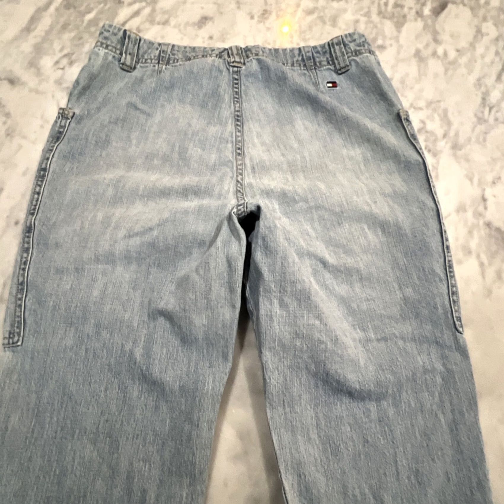 Tommy Hilfiger VINTAGE Tommy Hilfiger Jeans Women’s 4 Denim Cargo Y2K Cargo Jeans Women’s 4 Blue Denim Size 27" / US 4 / IT 40 - 7 Thumbnail