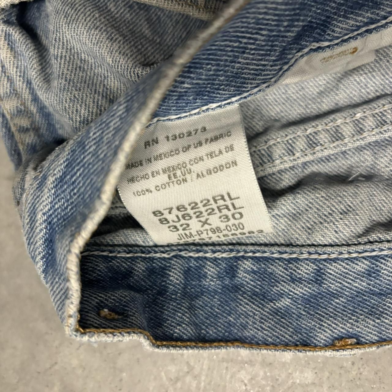 Japanese Brand × Vintage Crazy Vintage Y2K/2000s Grunge Medium Wash Distressed Denim Jeans! Size US 31 - 8 Thumbnail