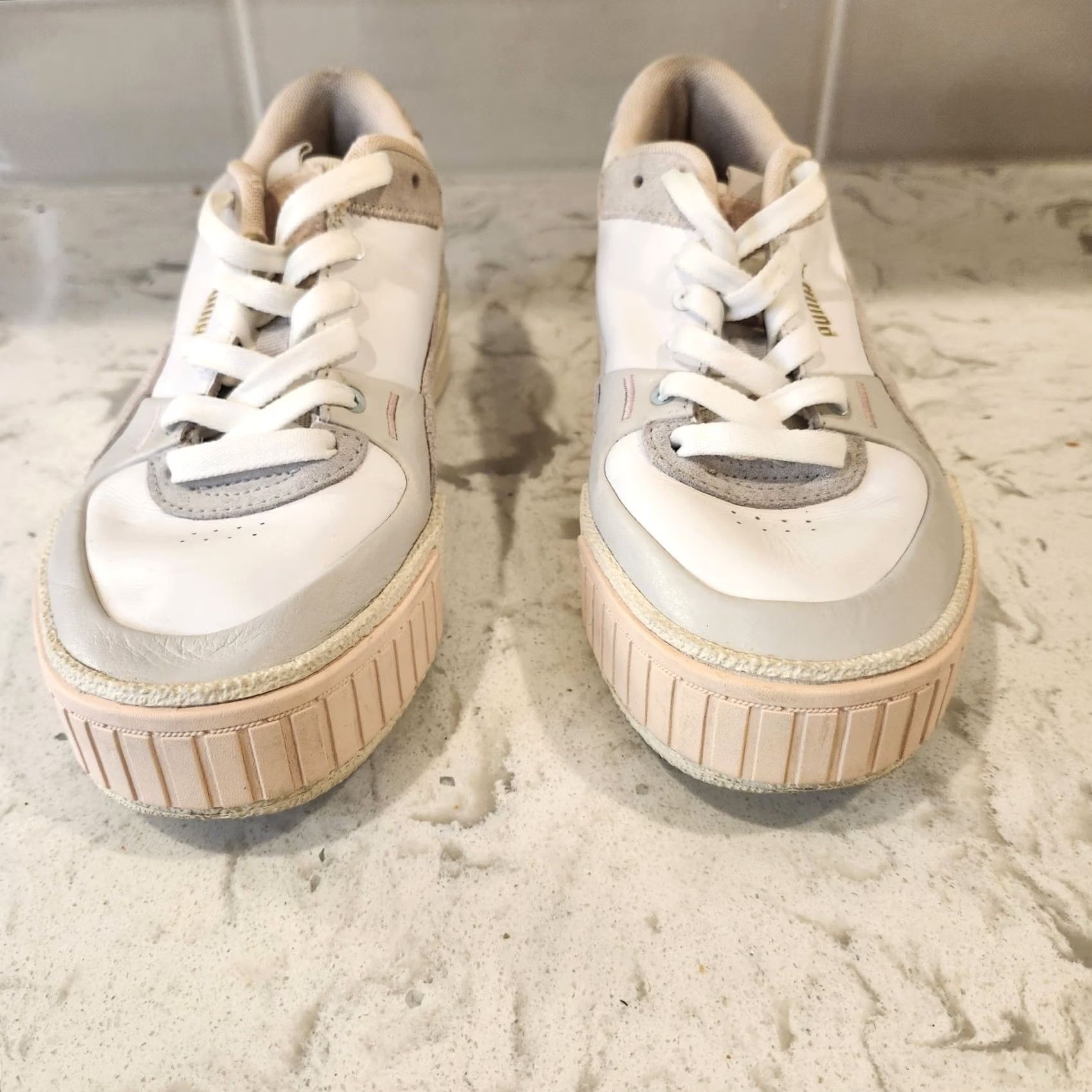 Puma PUMA Cali Sport Mix Platform Sneakers 371202-02 US Women's Size 8 White Platform Sneaker Shoes Women's 8 Platform Shoes Spring Summer Fall Nike Size US 8 / IT 38 - 3 Thumbnail