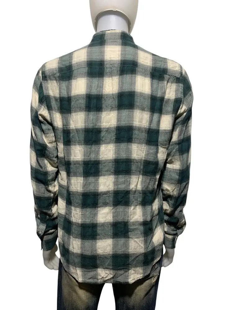 AW 11 Balmain Decarnin wrinkle flannel shirt