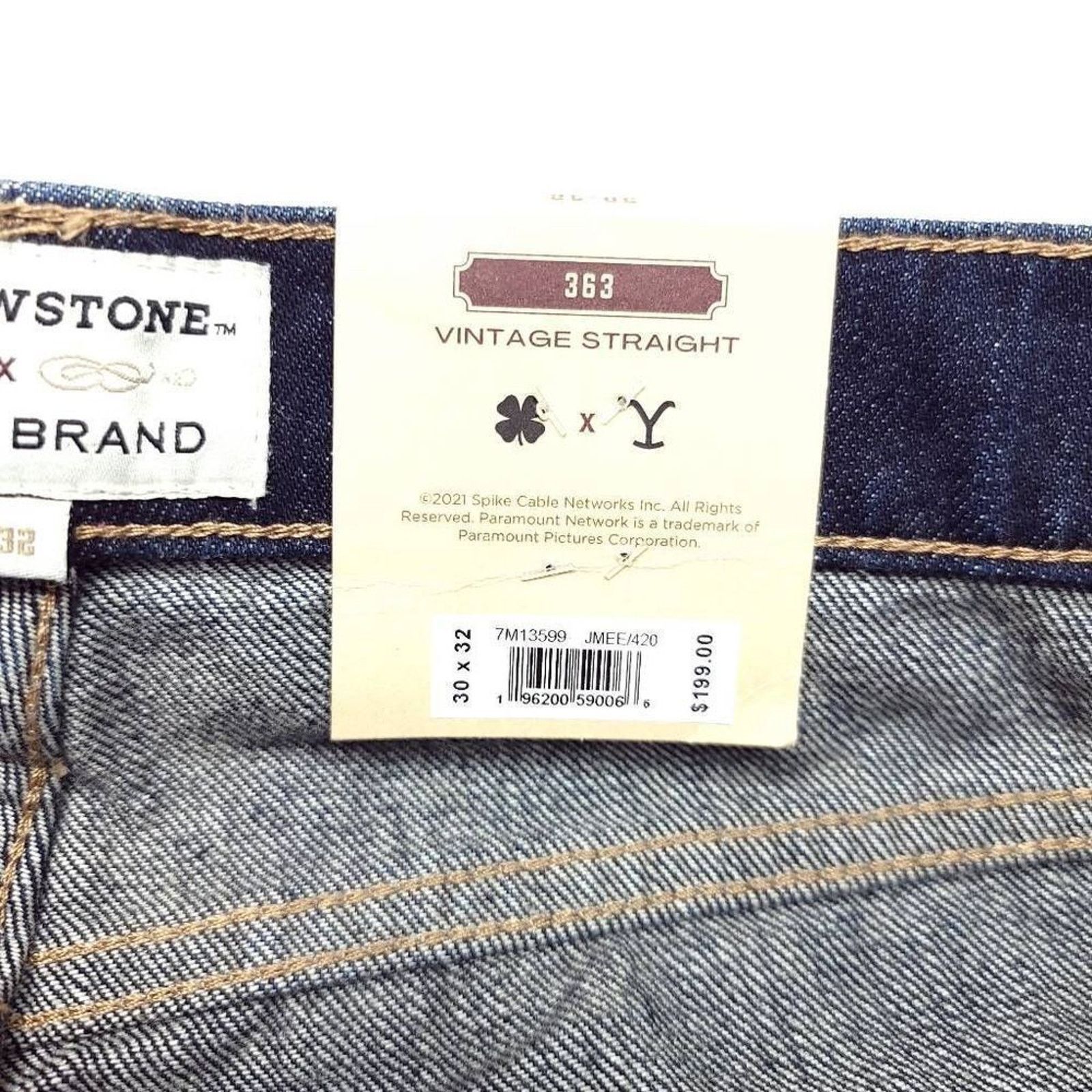 Lucky Brand NWT Lucky Brand Yellowstone 363 Vintage Jeans Mens 30x32 Size US 30 / EU 46 - 6 Thumbnail