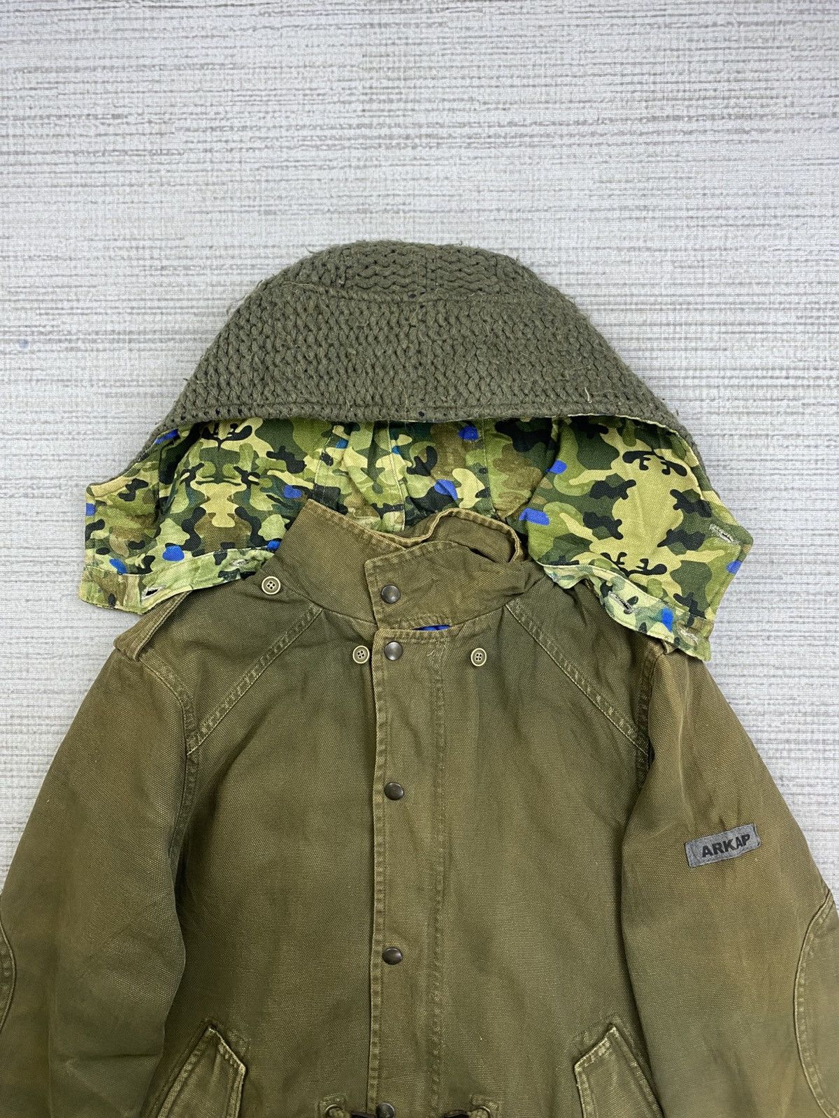 Vintage Vintage Arkap Military Made In Italy Canvas Hoodie Jacket Size US M / EU 48-50 / 2 - 6 Thumbnail