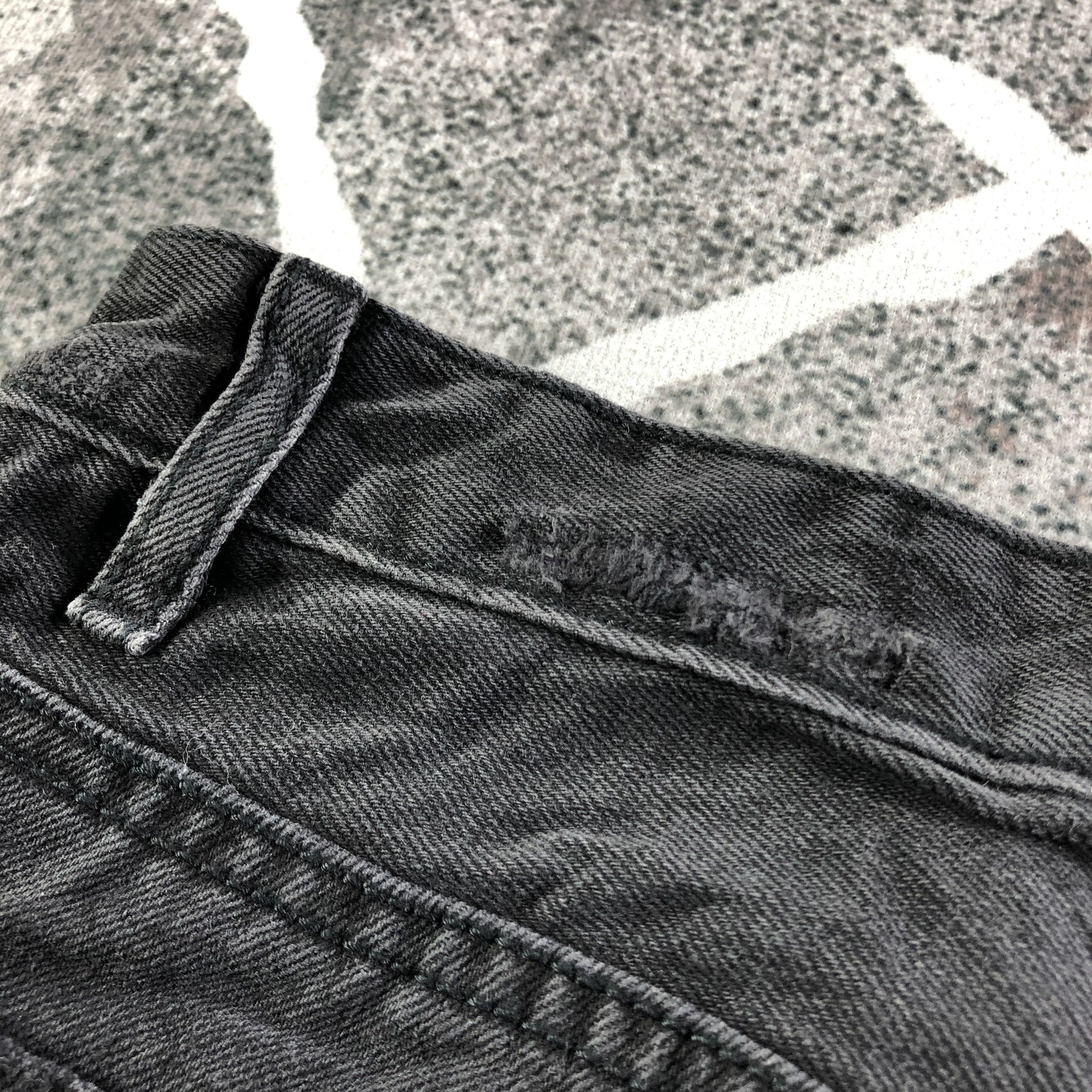 Japanese Brand Stradivarius Faded Black Jeans Punk Denim Size 26" / US 2 / IT 38 - 8 Thumbnail