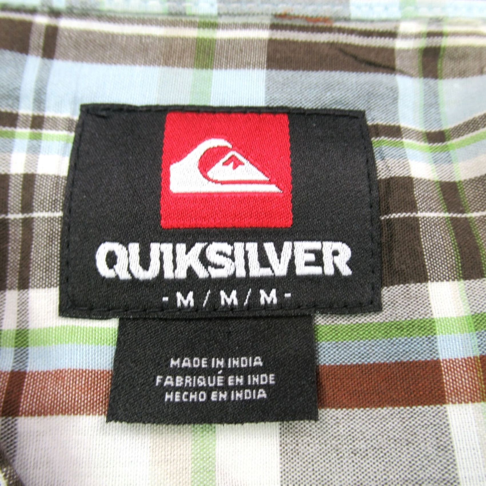 Quiksilver Quiksilver Shirt Mens Medium Plaid Short Sleeve Button Front Pockets Size US M / EU 48-50 / 2 - 8 Thumbnail