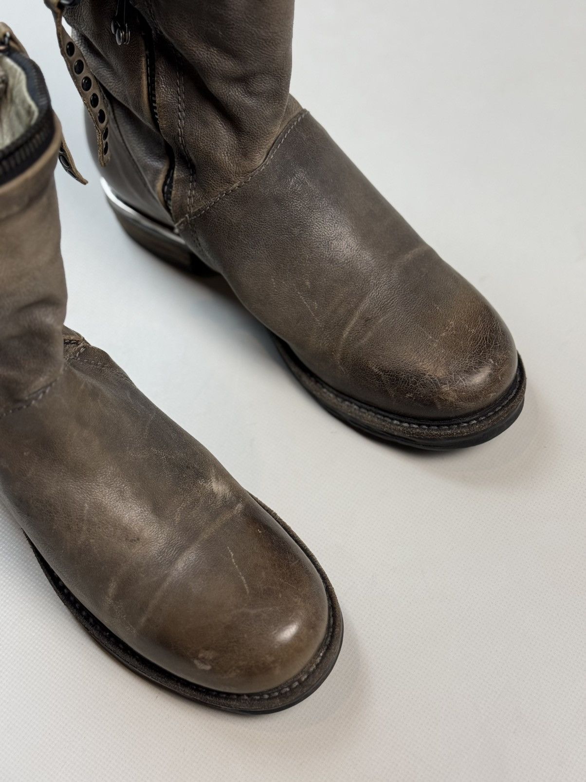 A.S.98 A.S. 98 Airstep Avant-Garde Leather Combat Boots Shoes Size US 7 / IT 37 - 5 Thumbnail