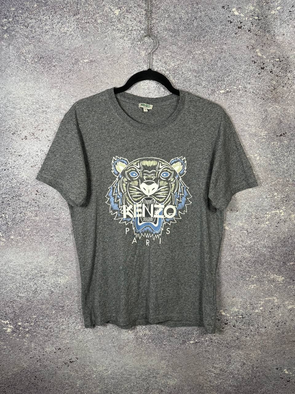 Kenzo Kenzo Paris Grey Crew Neck Tiger Logo Graphic Print Tee Size US S / EU 44-46 / 1 - 1 Thumbnail